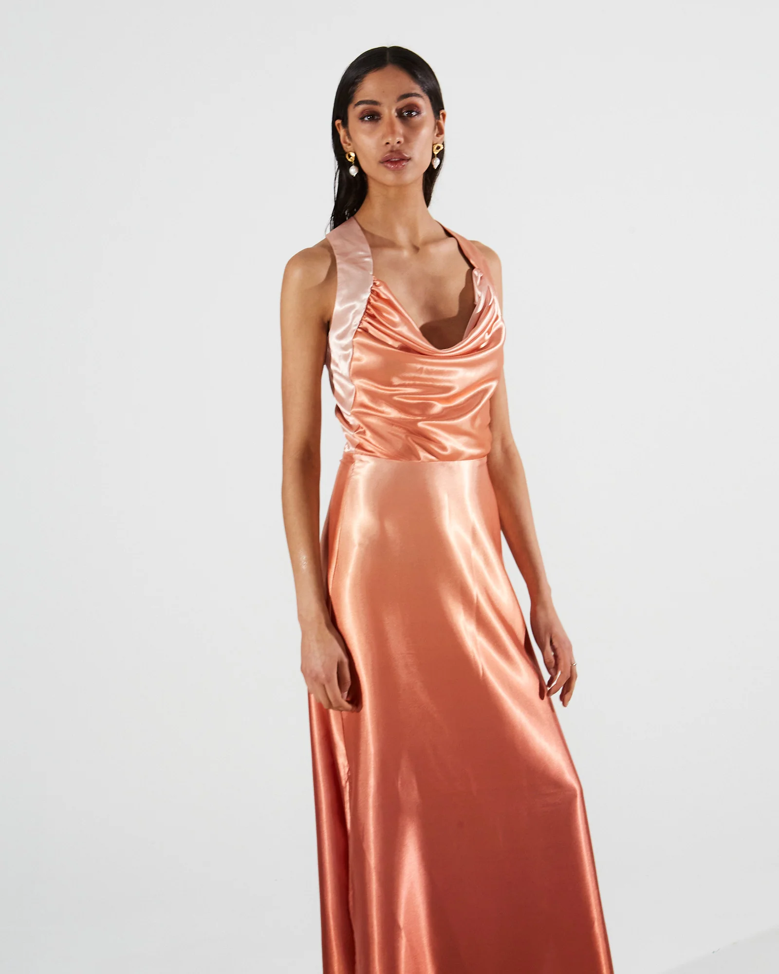 Jolene draped gradient nude dress - Image 2