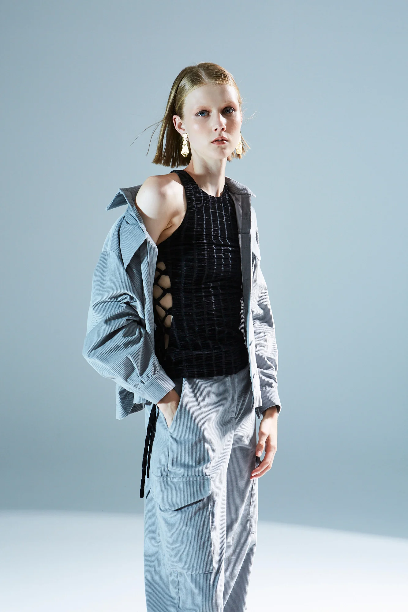 Joyce corduroy grey jacket - Image 3