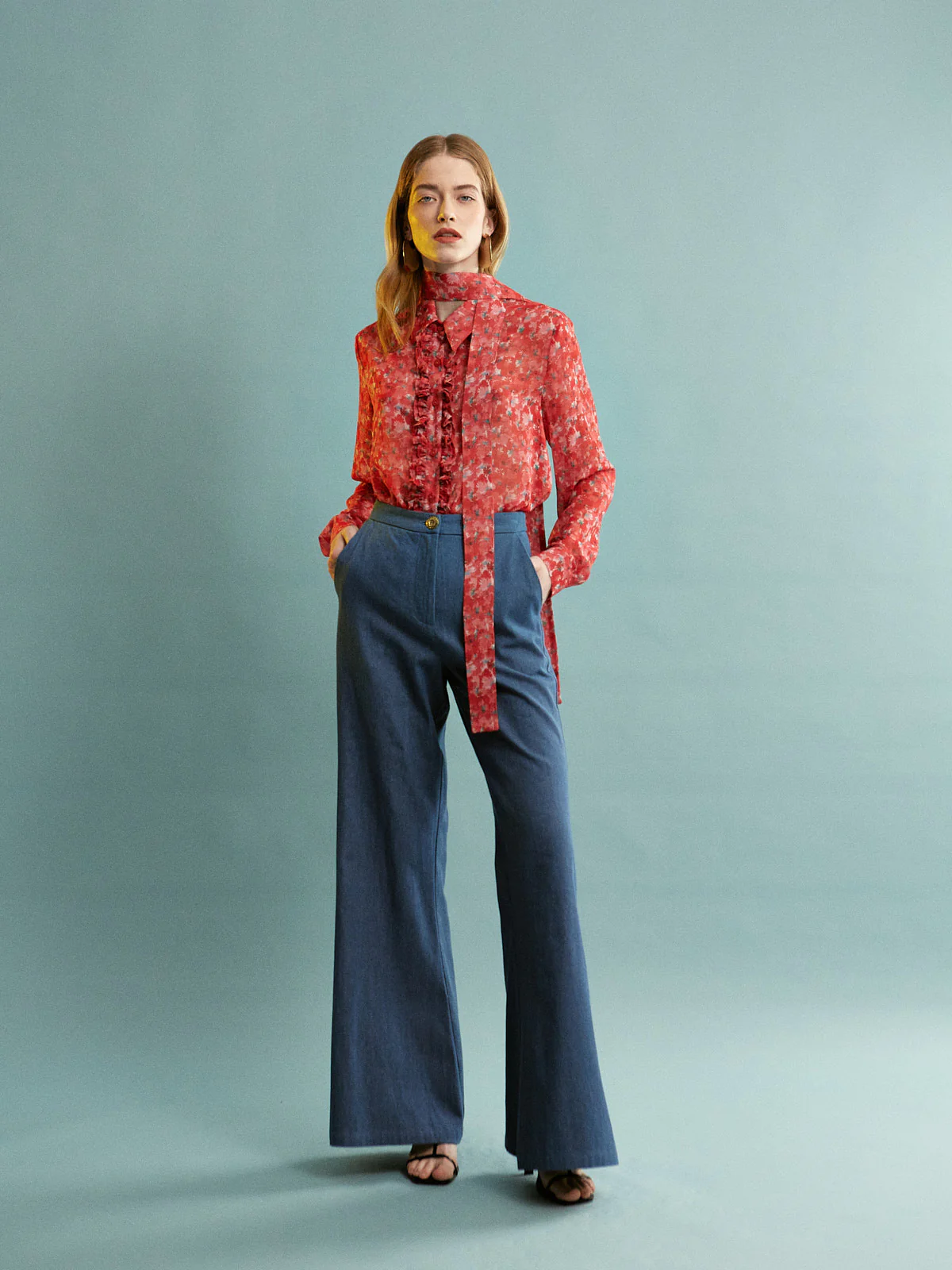 Julie floral ruffle shirt - Image 3