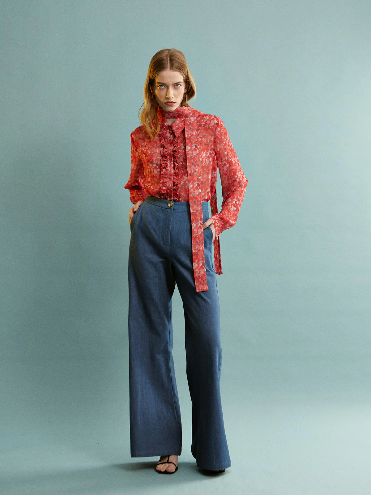 Julie floral ruffle shirt - Image 5