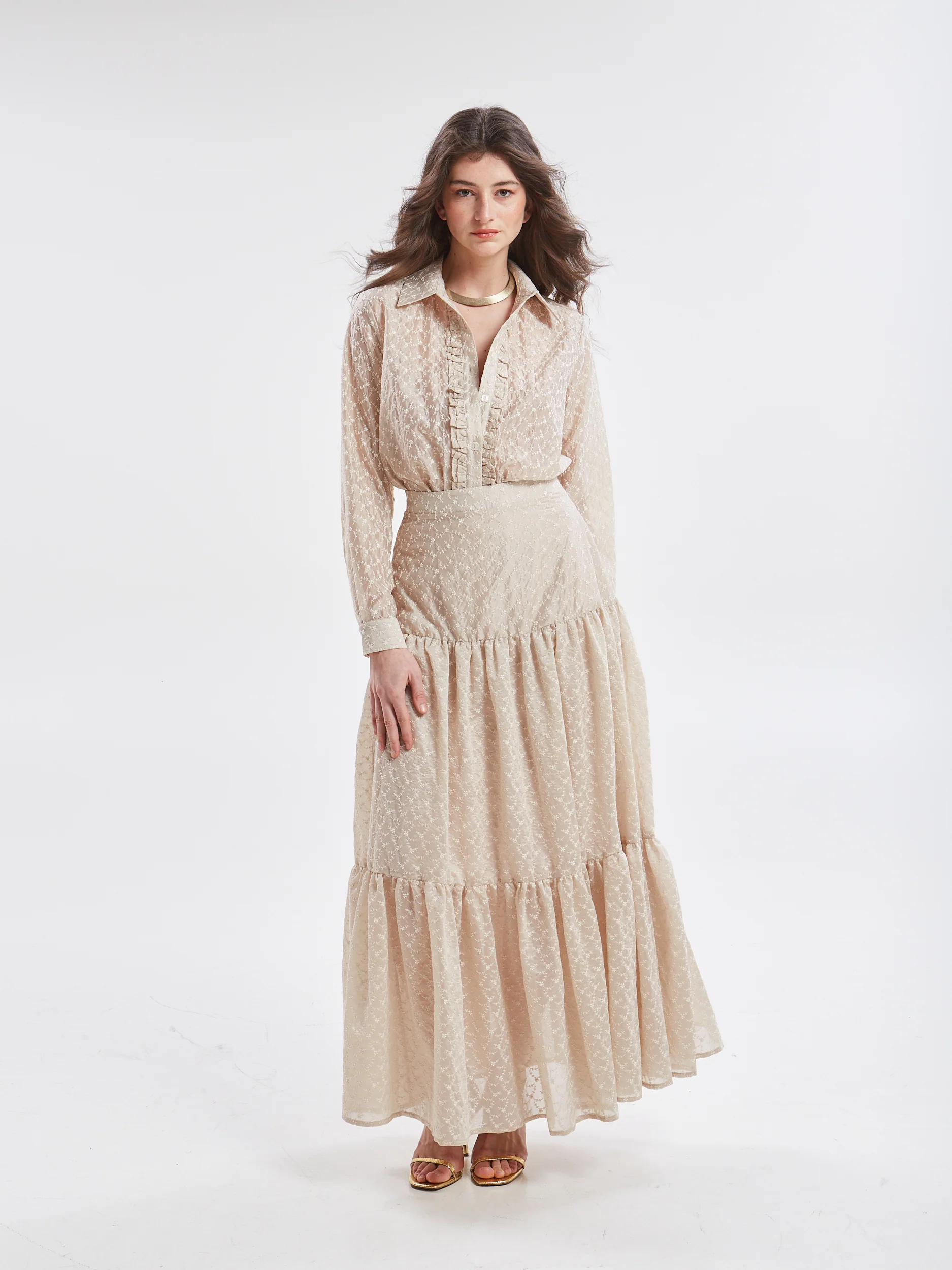 Kaira embroidered ruffle shirt - Image 5