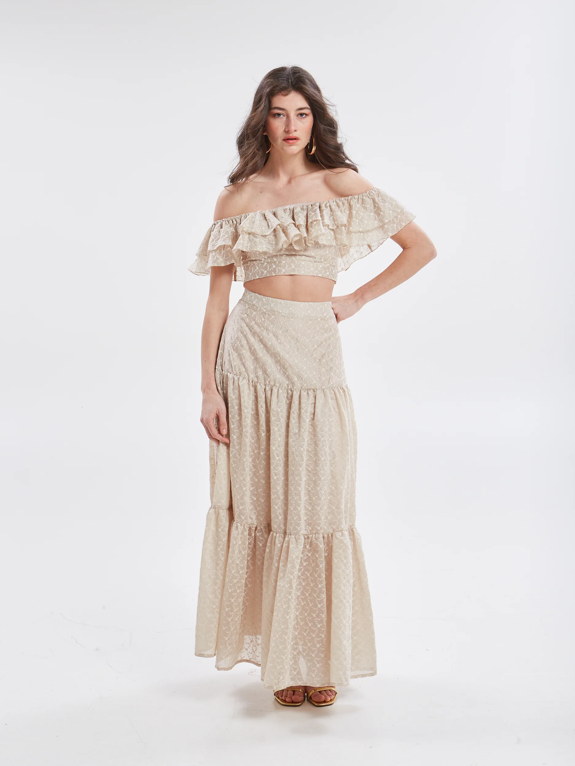 Kaira embroidered ruffle top - Image 3