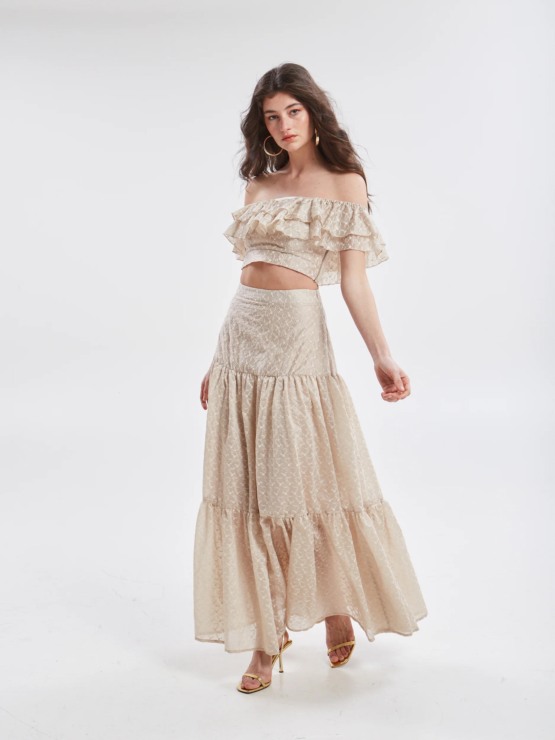 Kaira embroidered ruffle top - Image 2