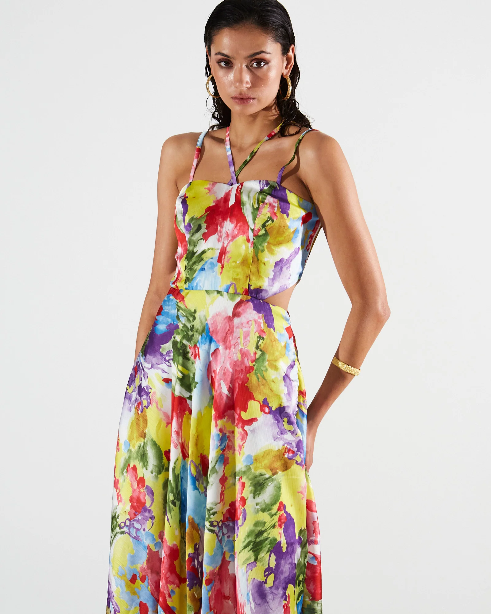 Kyra cut out printed dress - Image 2
