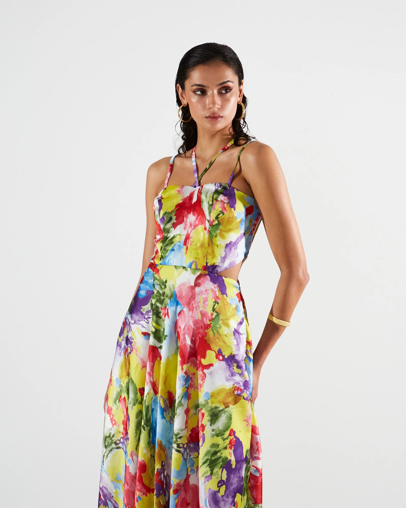 Kyra cut out printed dress - Image 3