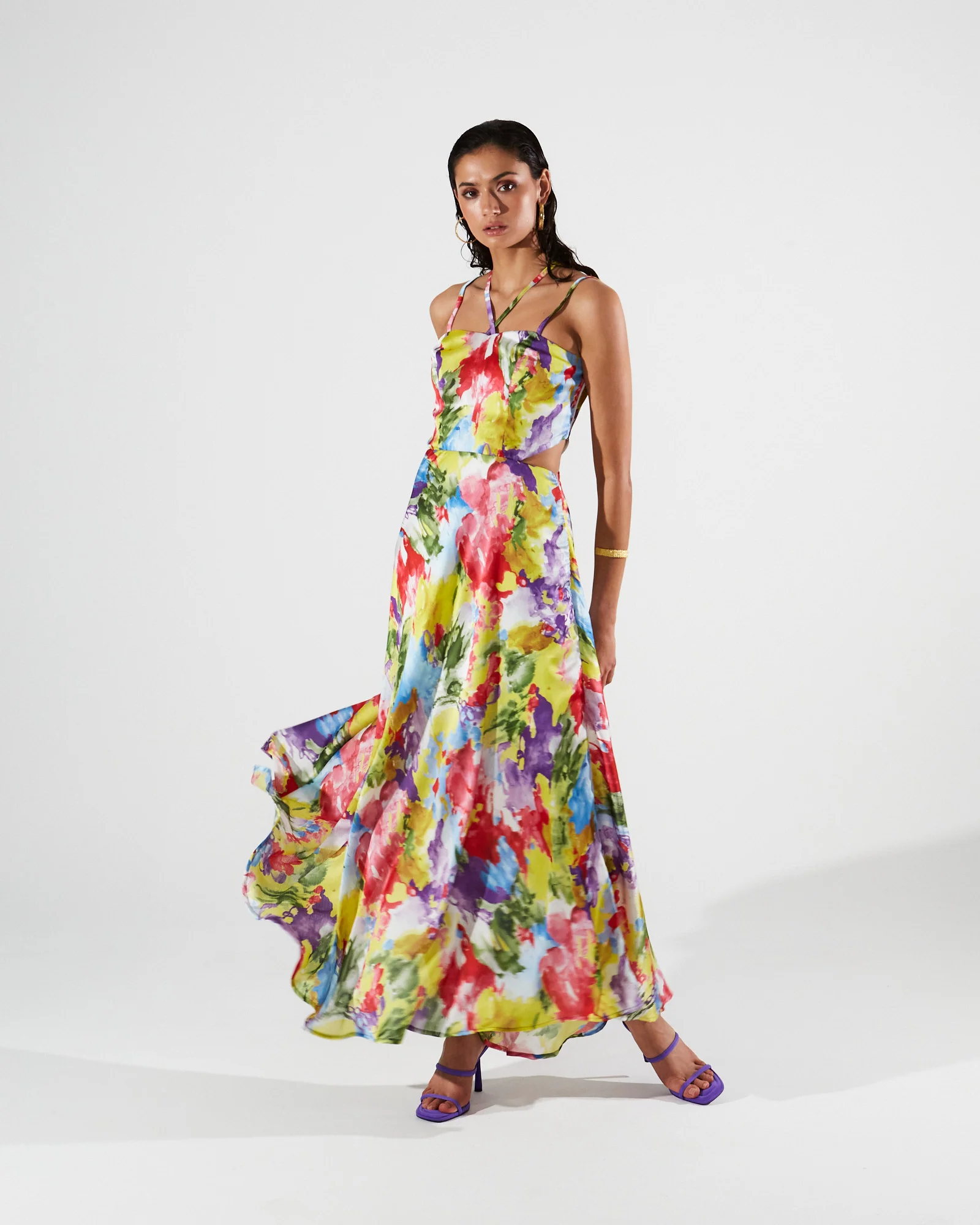 Kyra cut out printed dress - Image 4