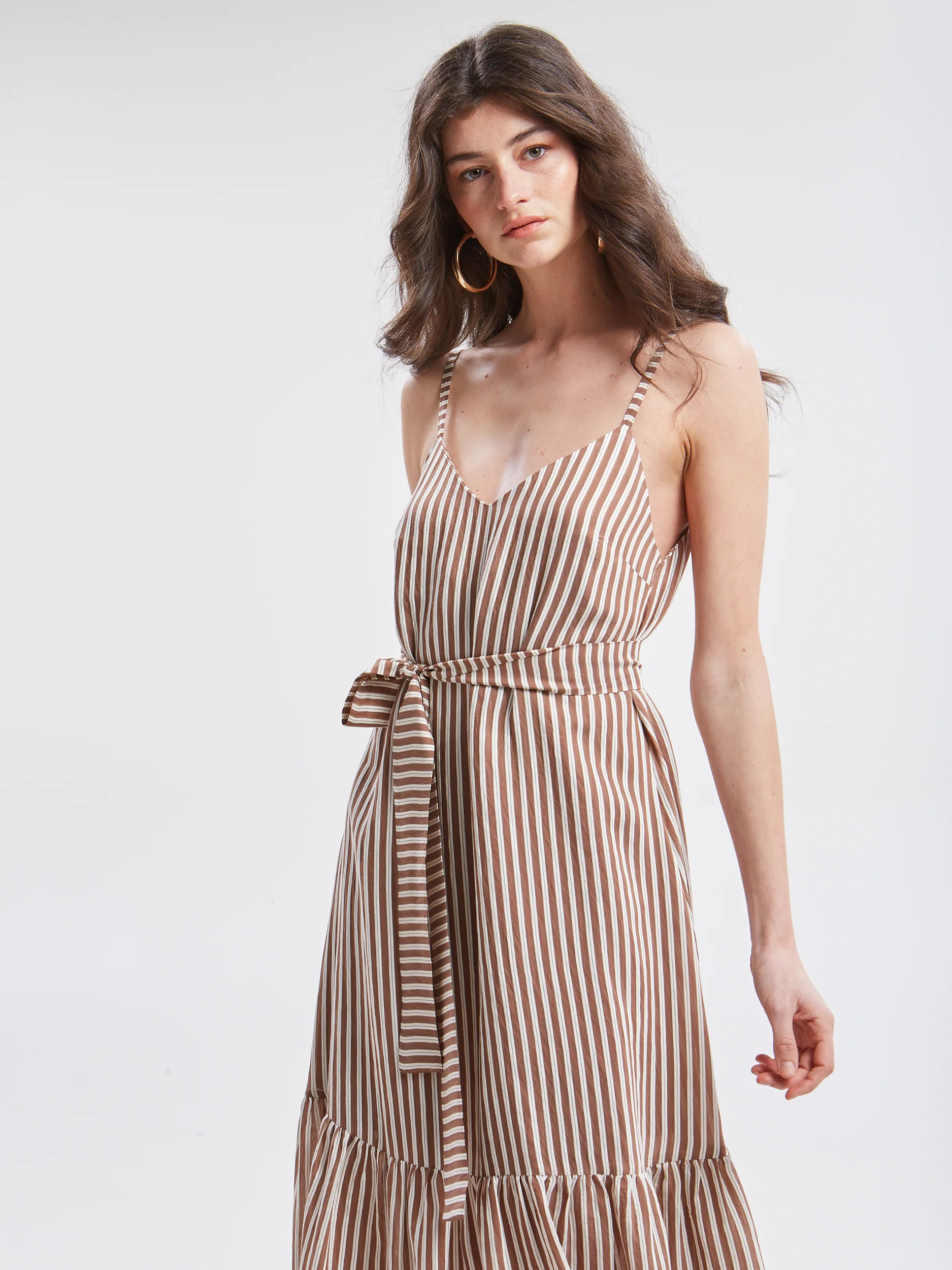 Liora striped brown dress - Image 5