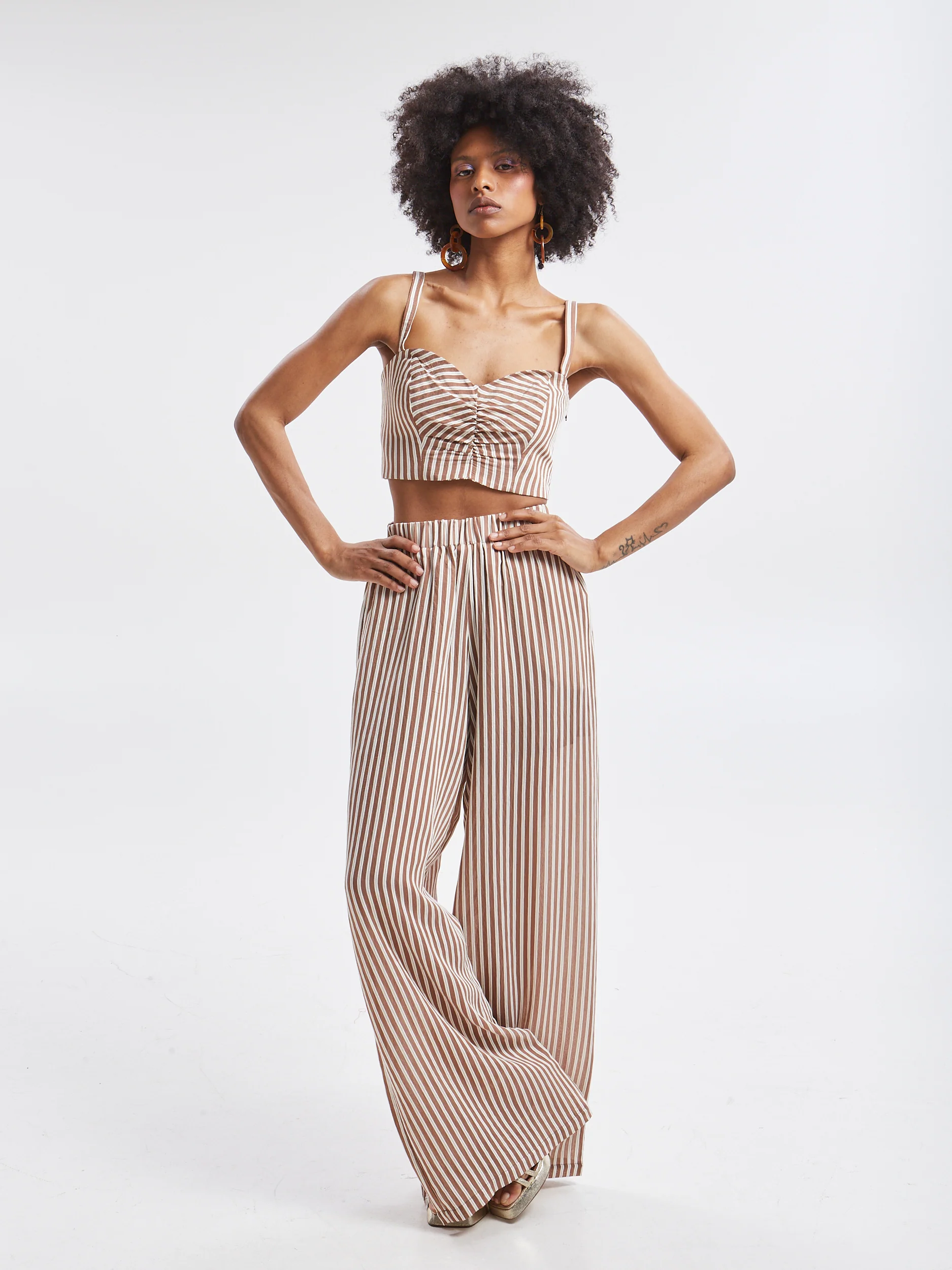 Liora striped brown pants - Image 3