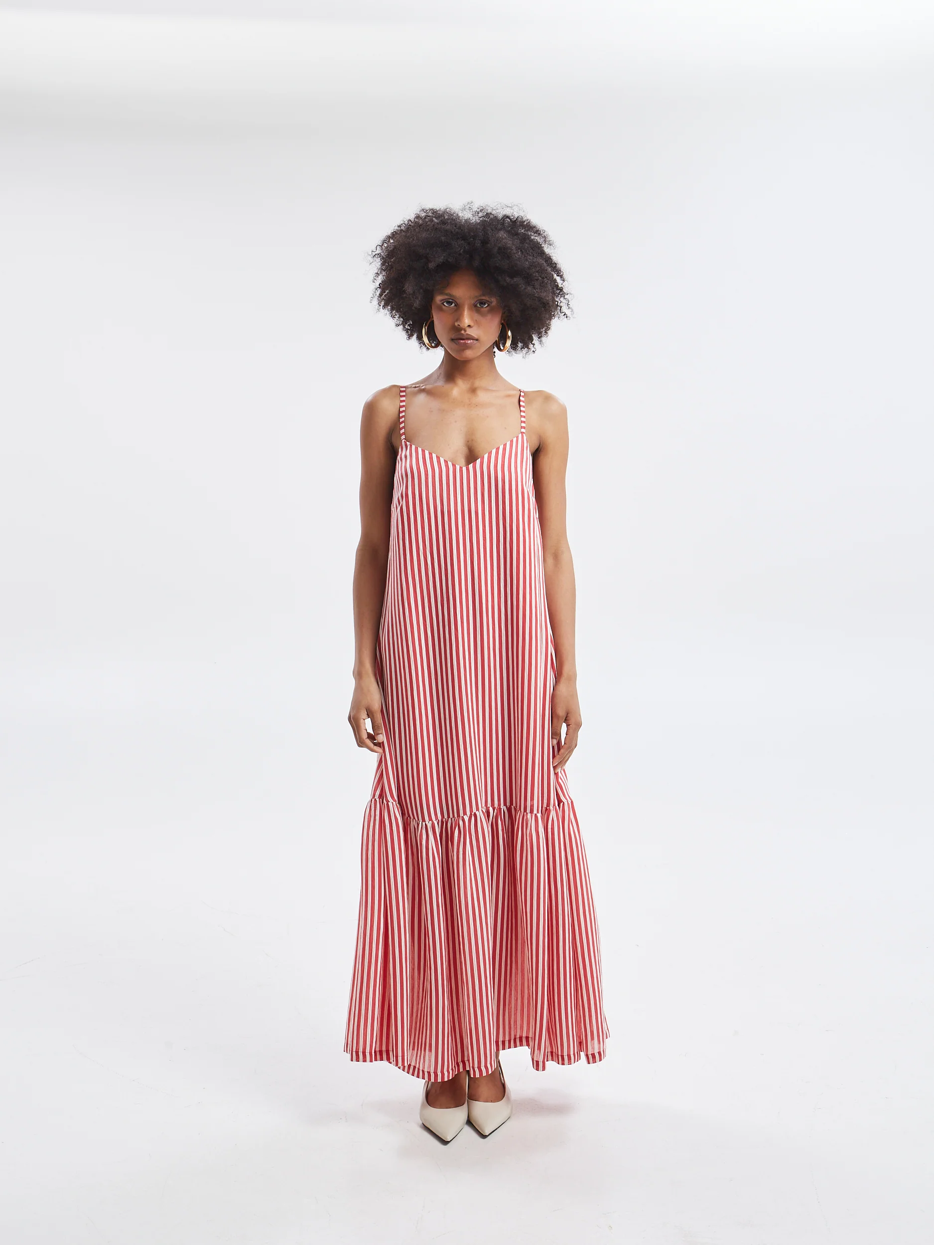 Liora striped red dress - Image 4