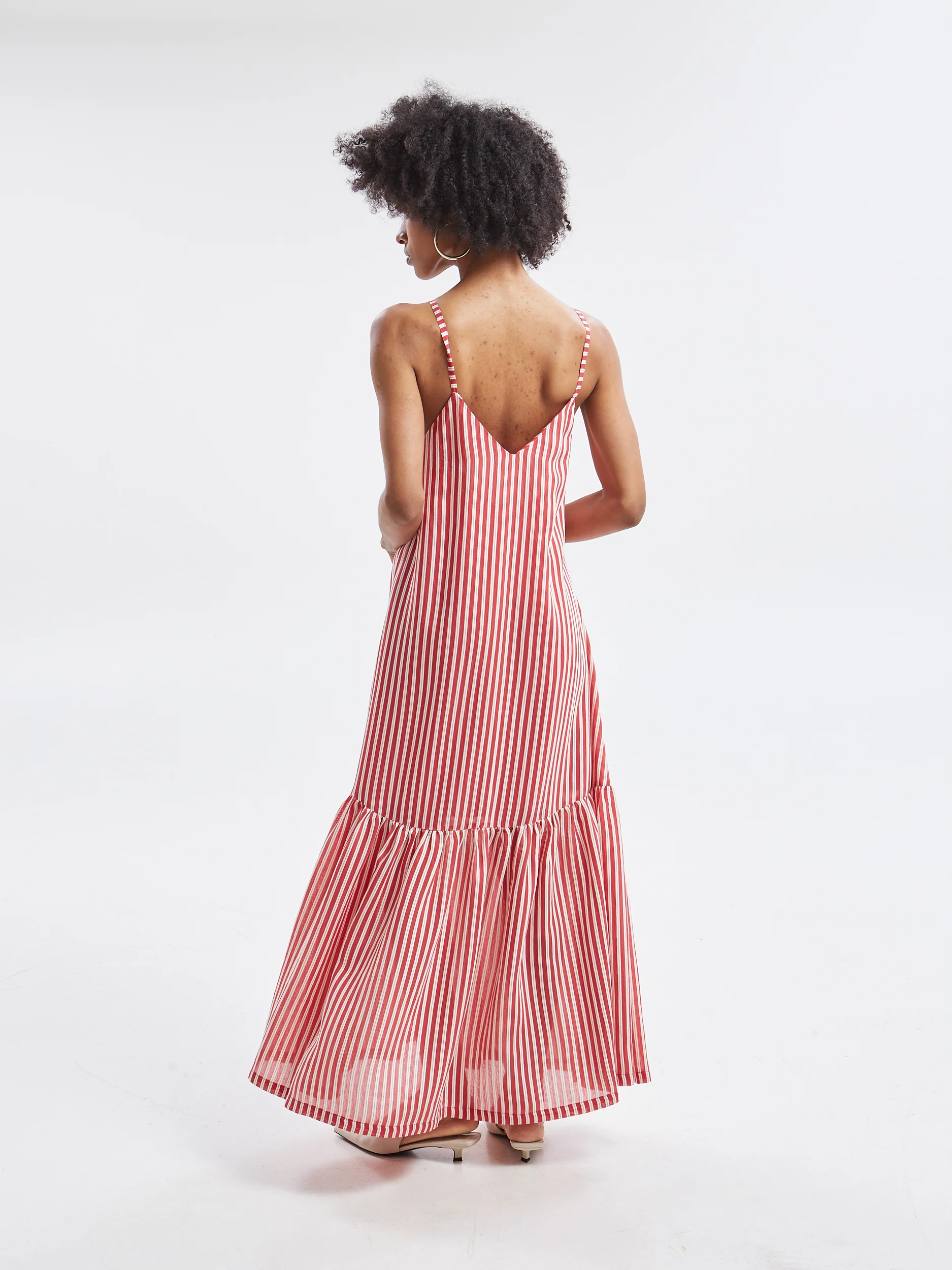 Liora striped red dress - Image 5
