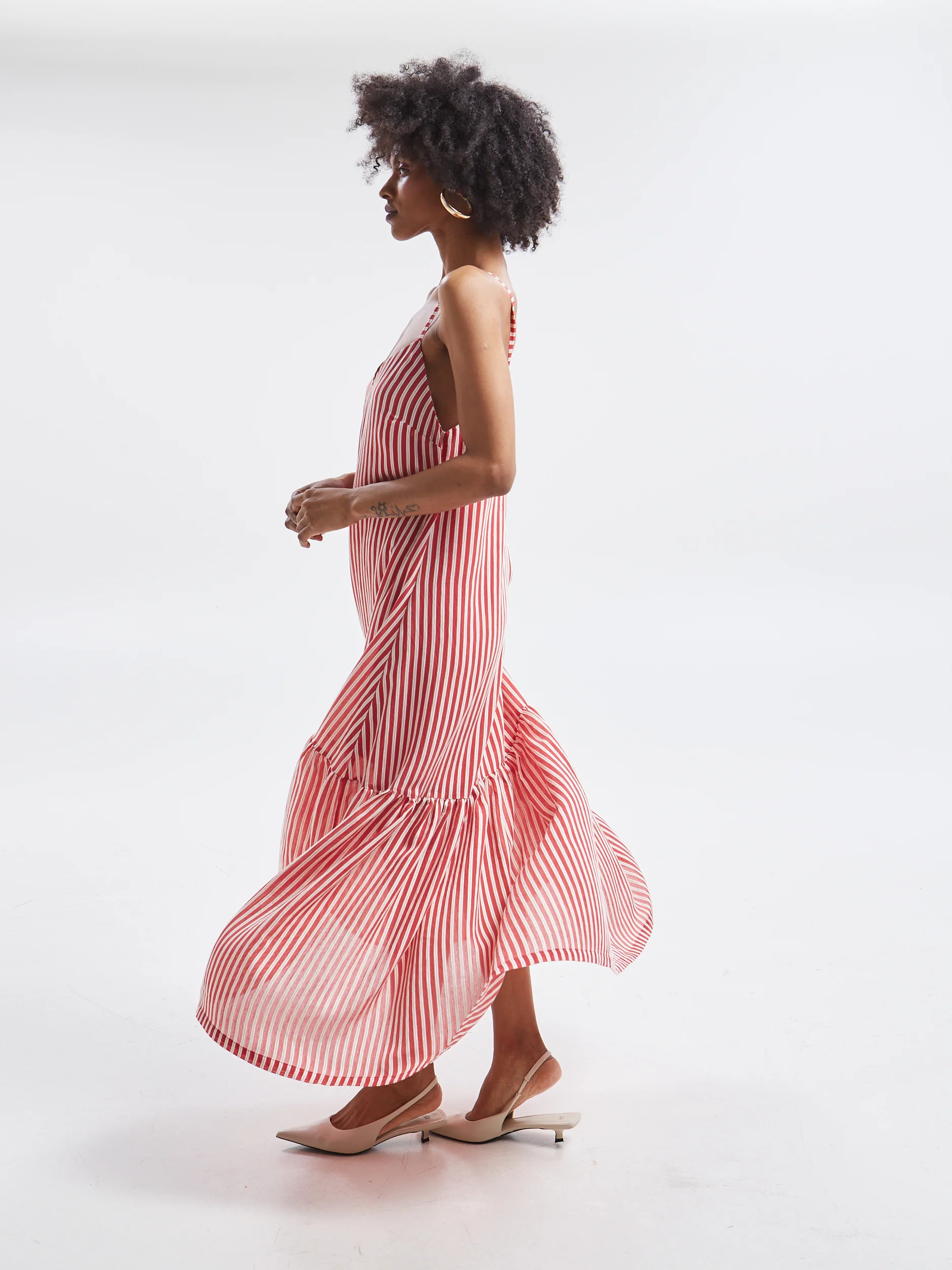 Liora striped red dress - Image 6