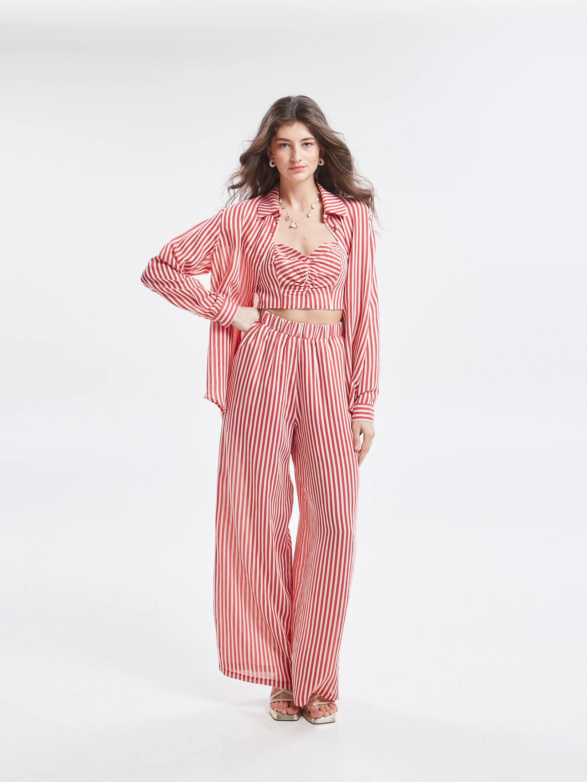 Liora striped red pants - Image 4