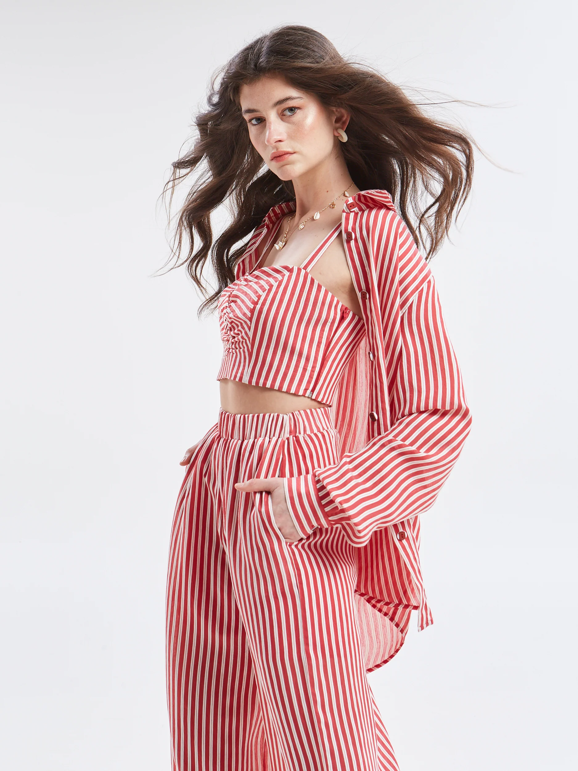 Liora striped red shirt - Image 4