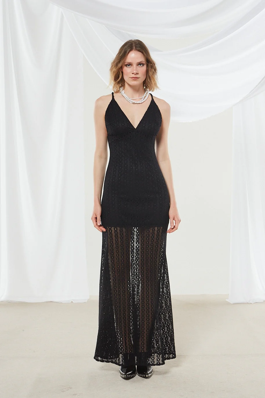 Lotus knitted black dress - Image 6
