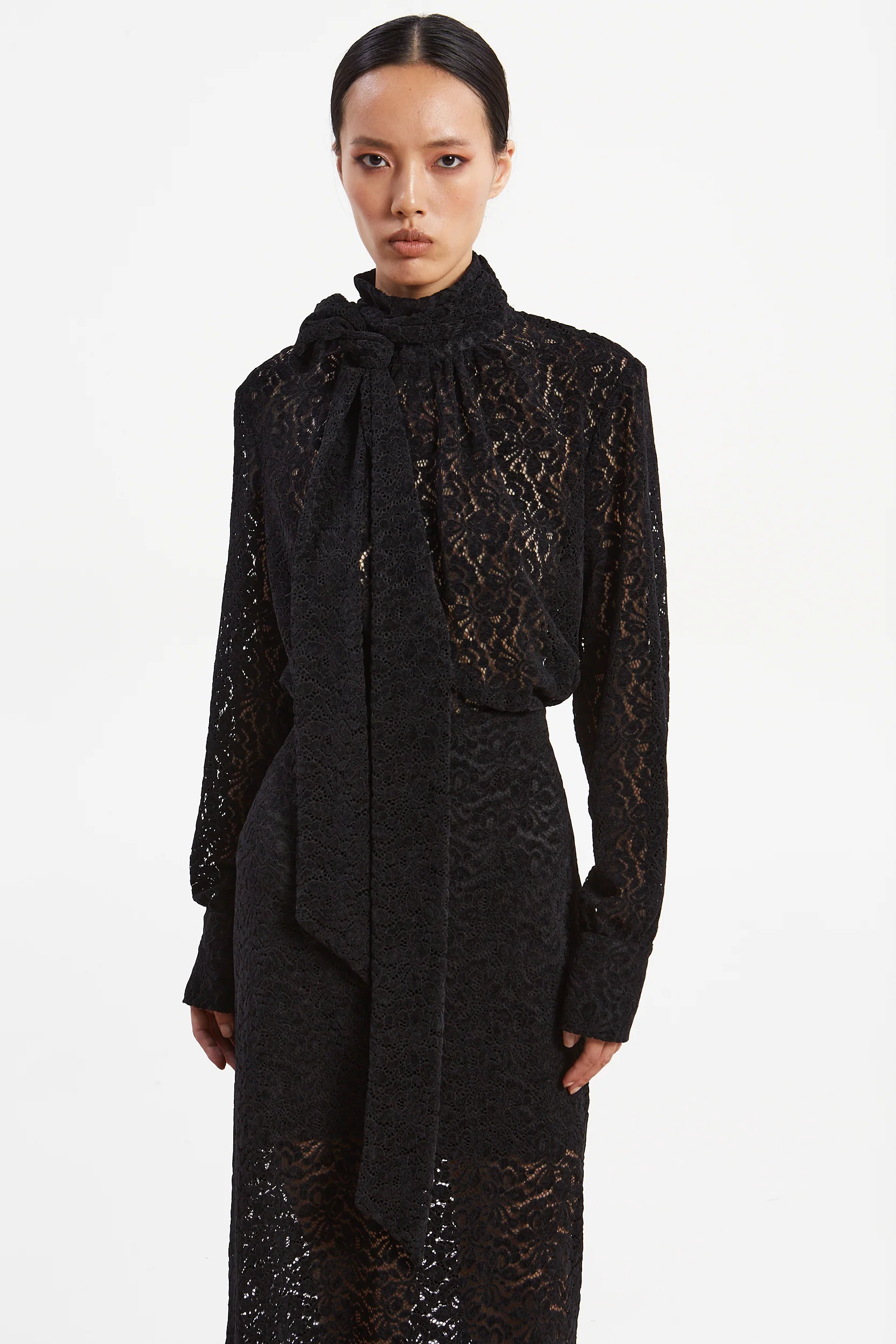 Luna black lace top