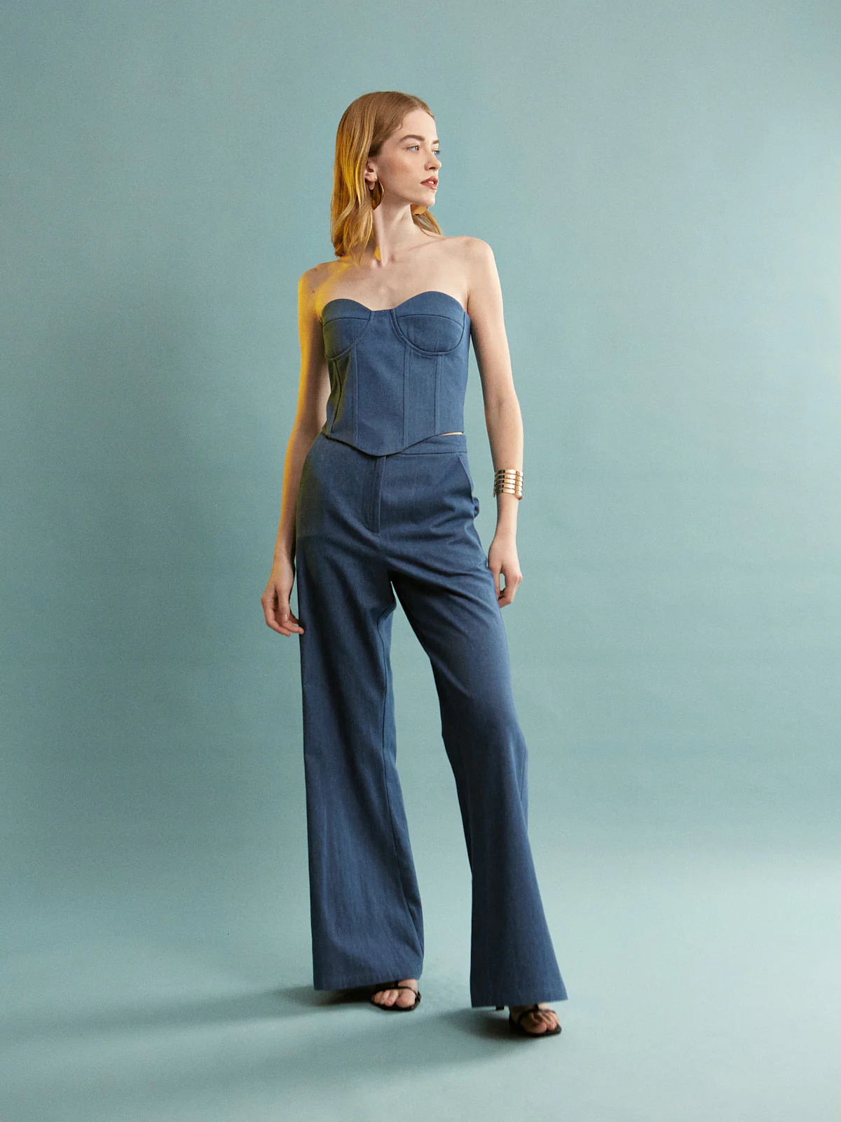 Mabel denim corset top - Image 2