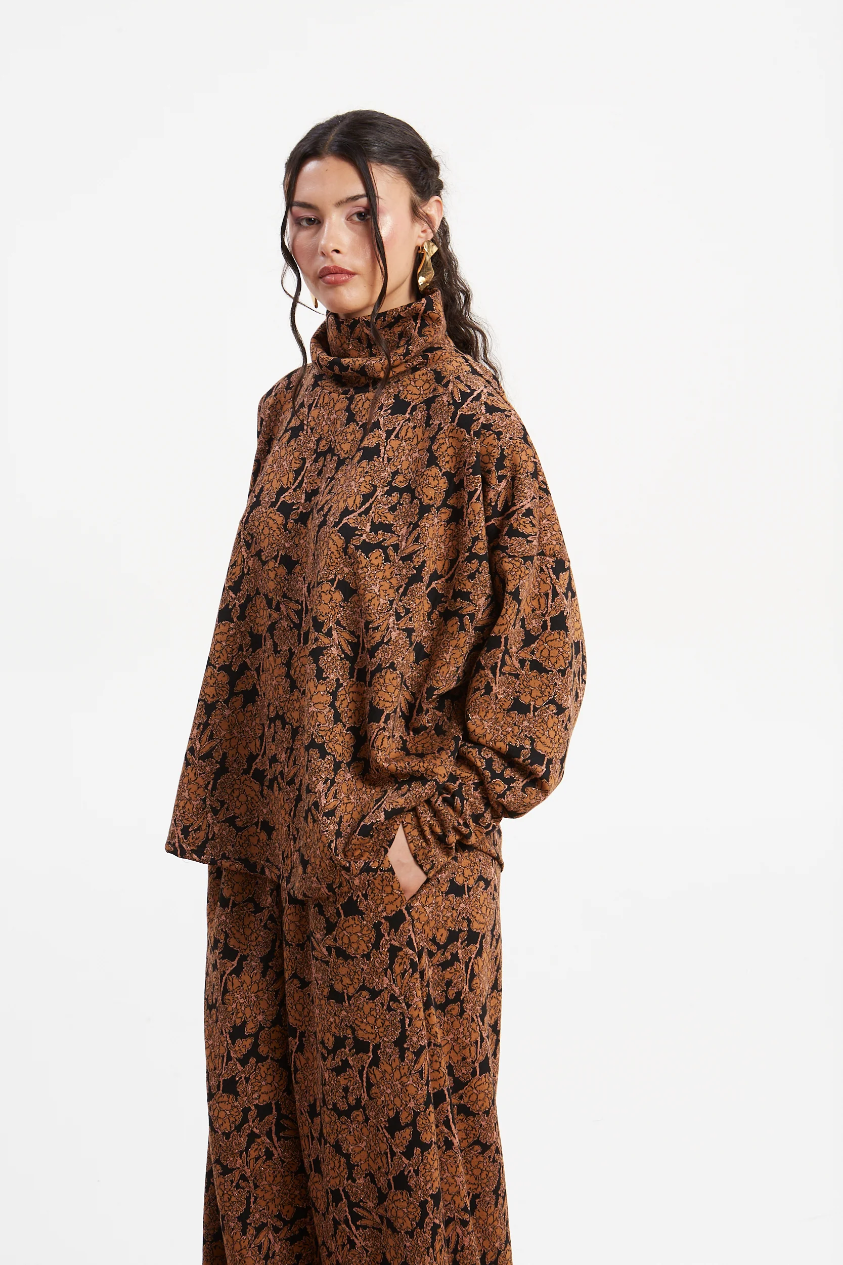 Maeve floral brown pants - Image 2