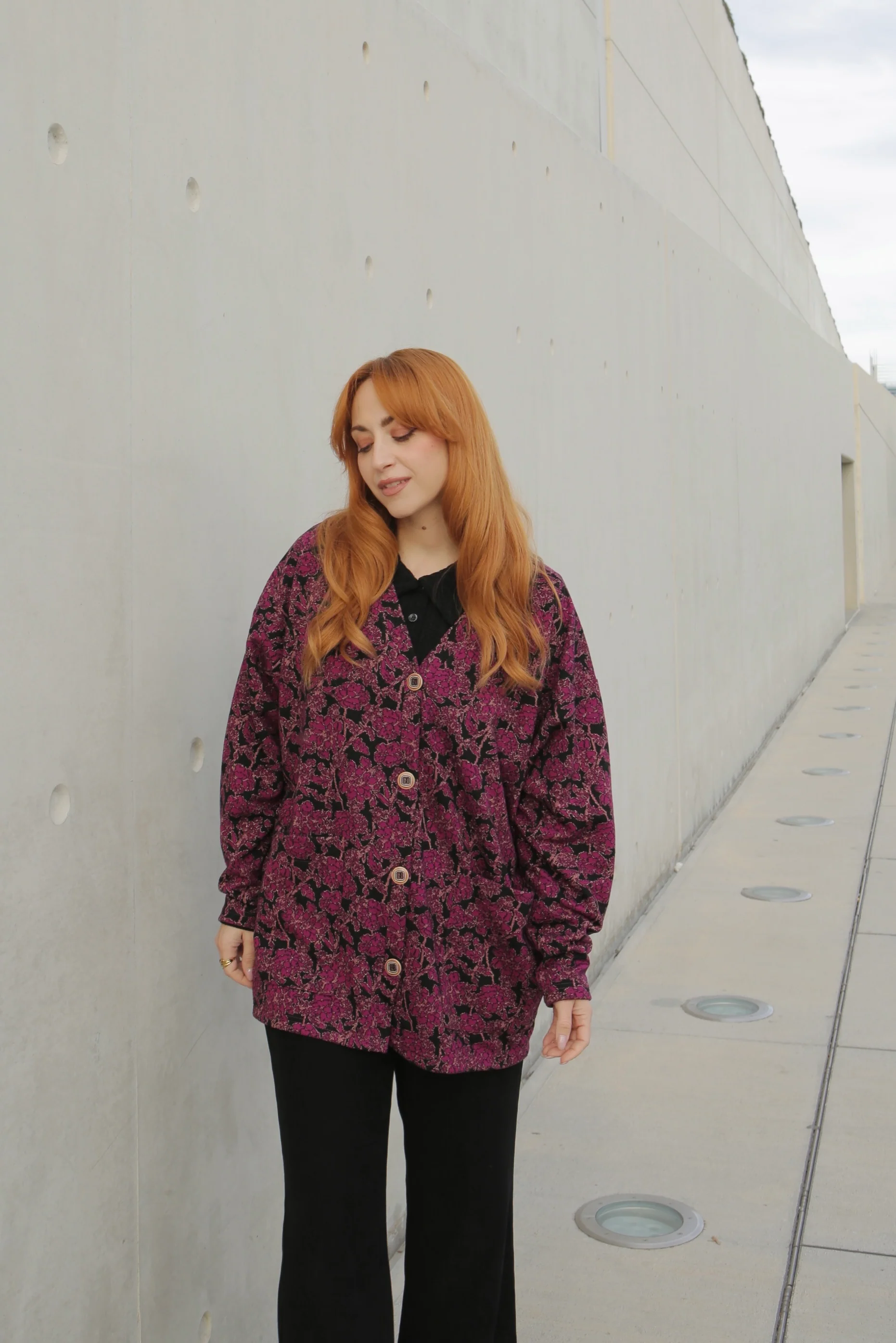 Maeve floral purple cardigan