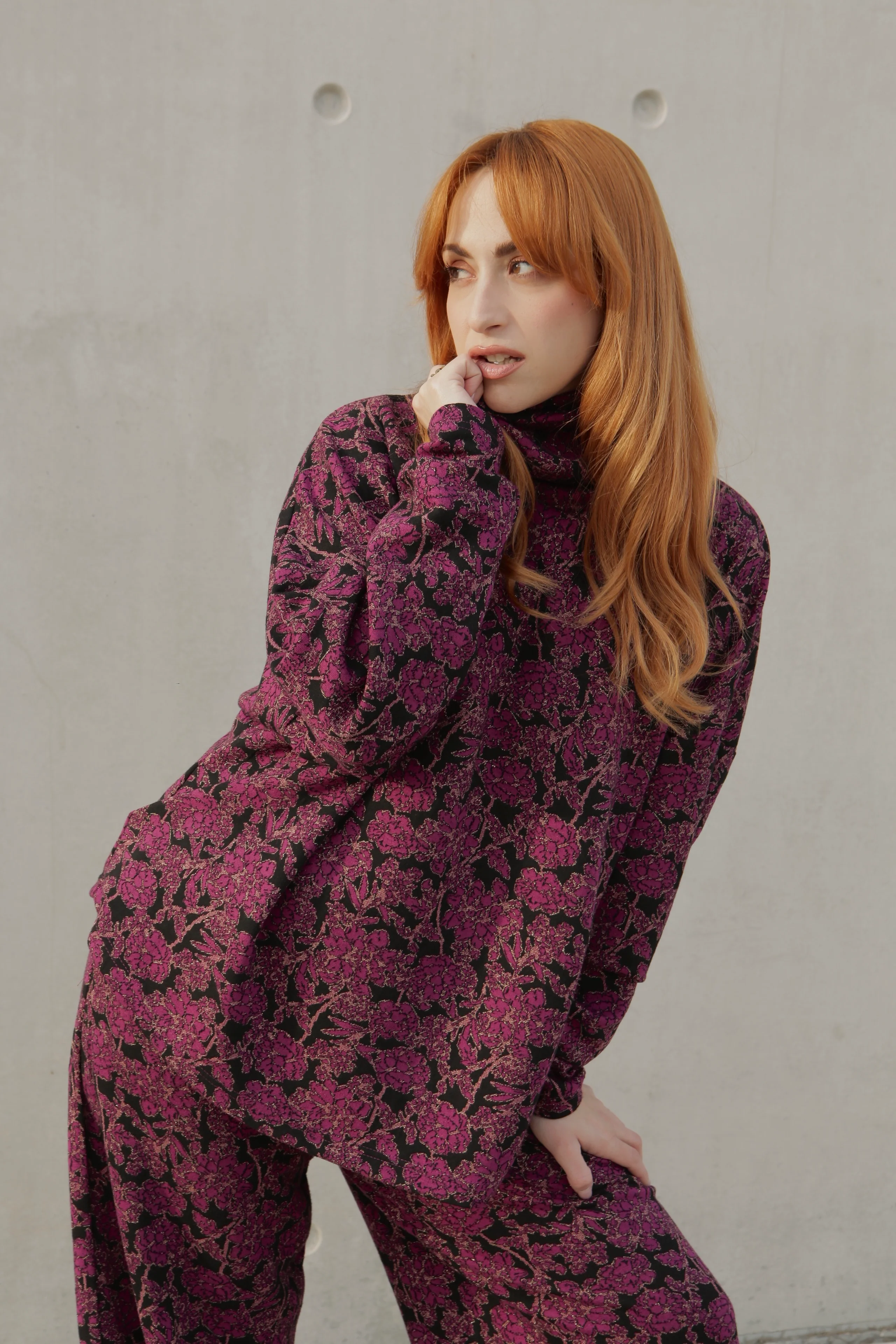 Maeve floral purple sweater