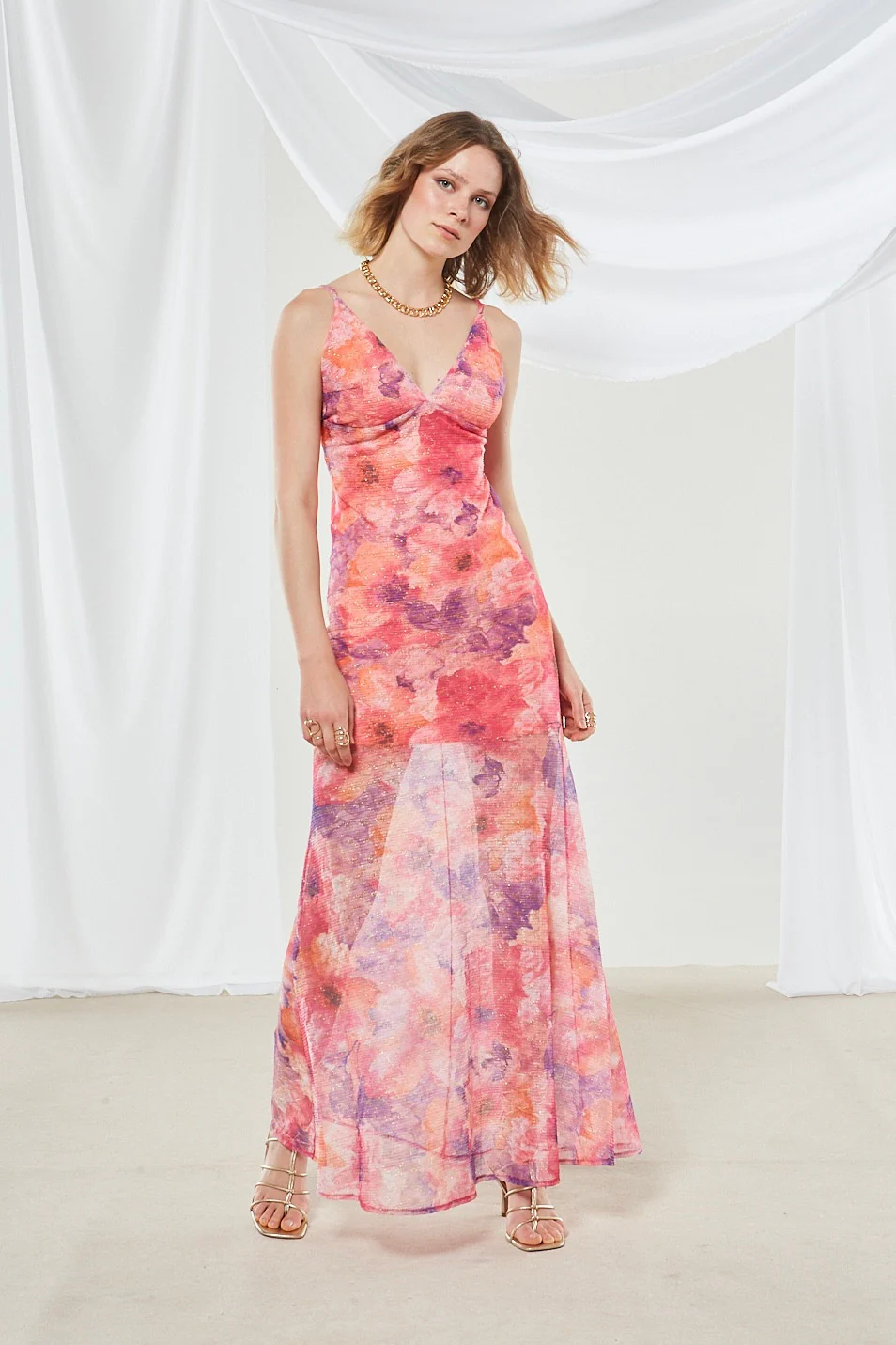 Marigold knitted floral dress - Image 12
