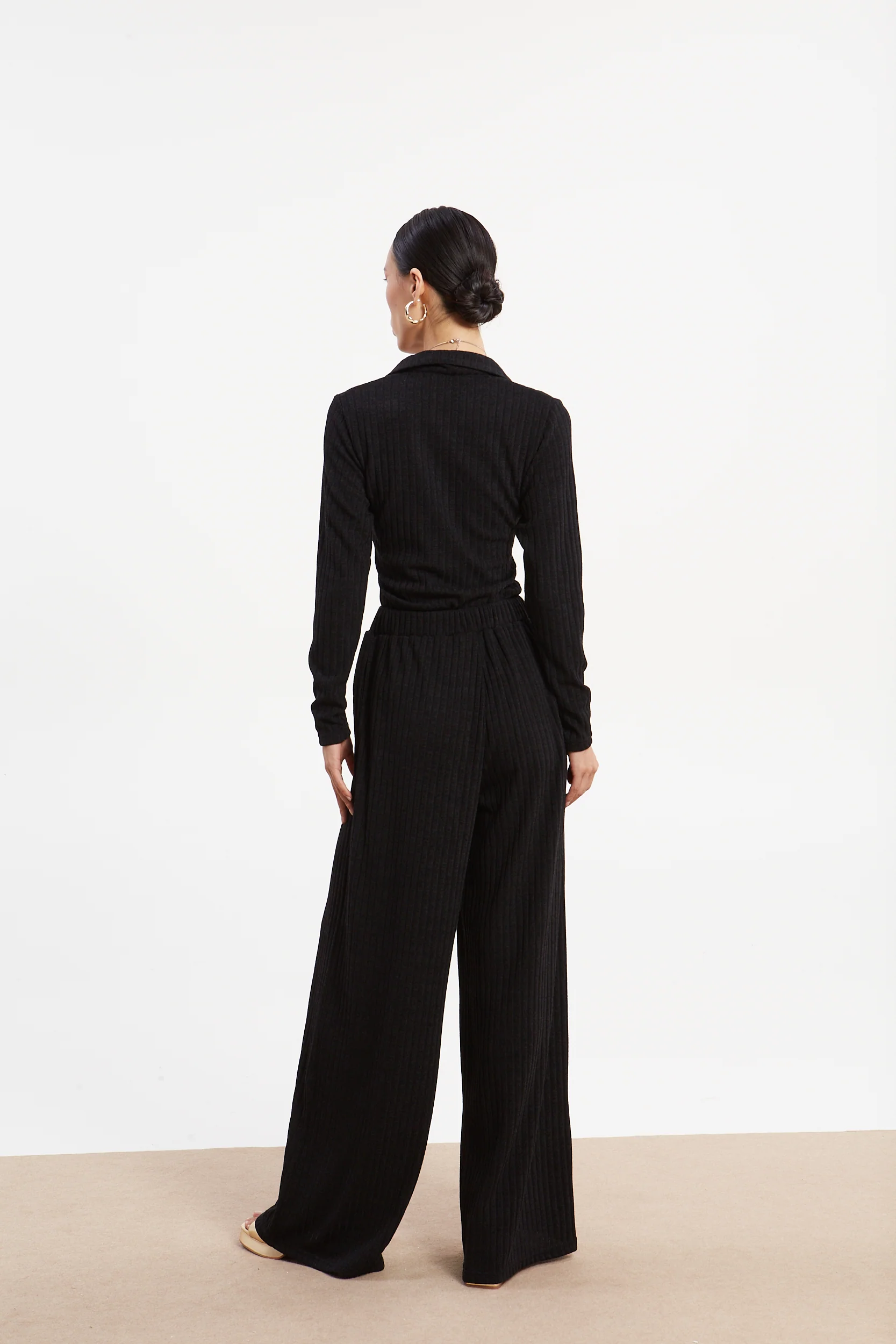 Matilda rib knit black pants - Image 3