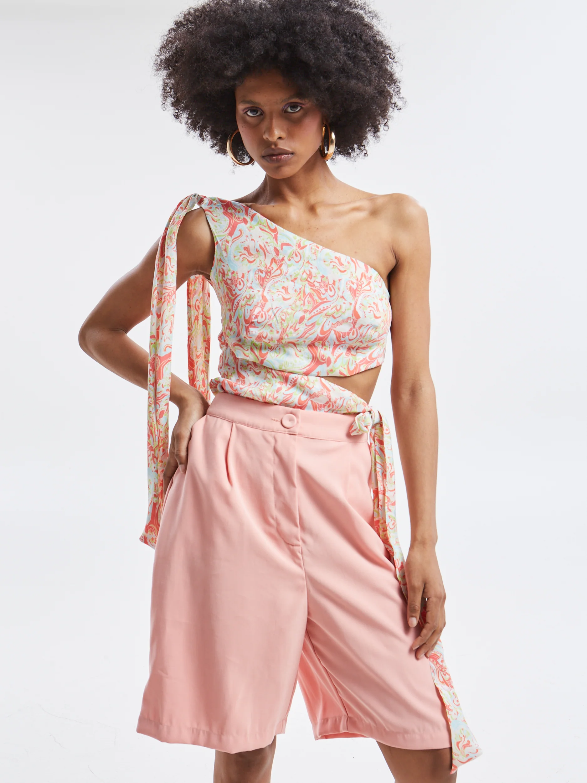 Mireya peach Bermuda - Image 4