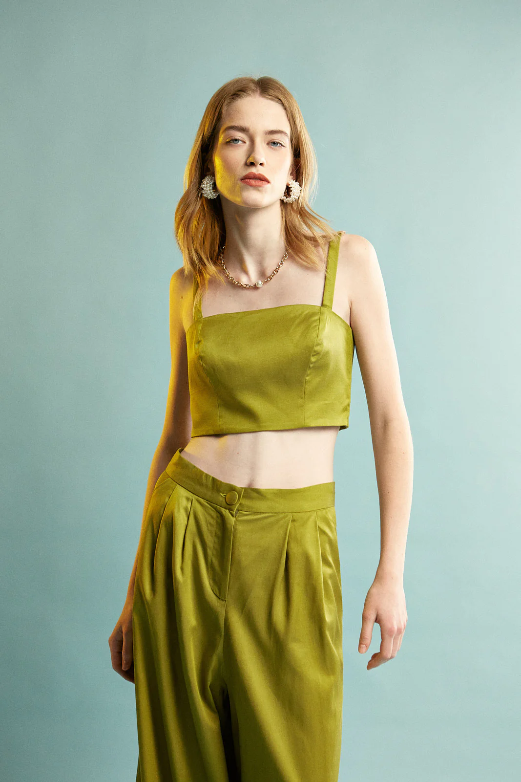 Nadine tencel olive top