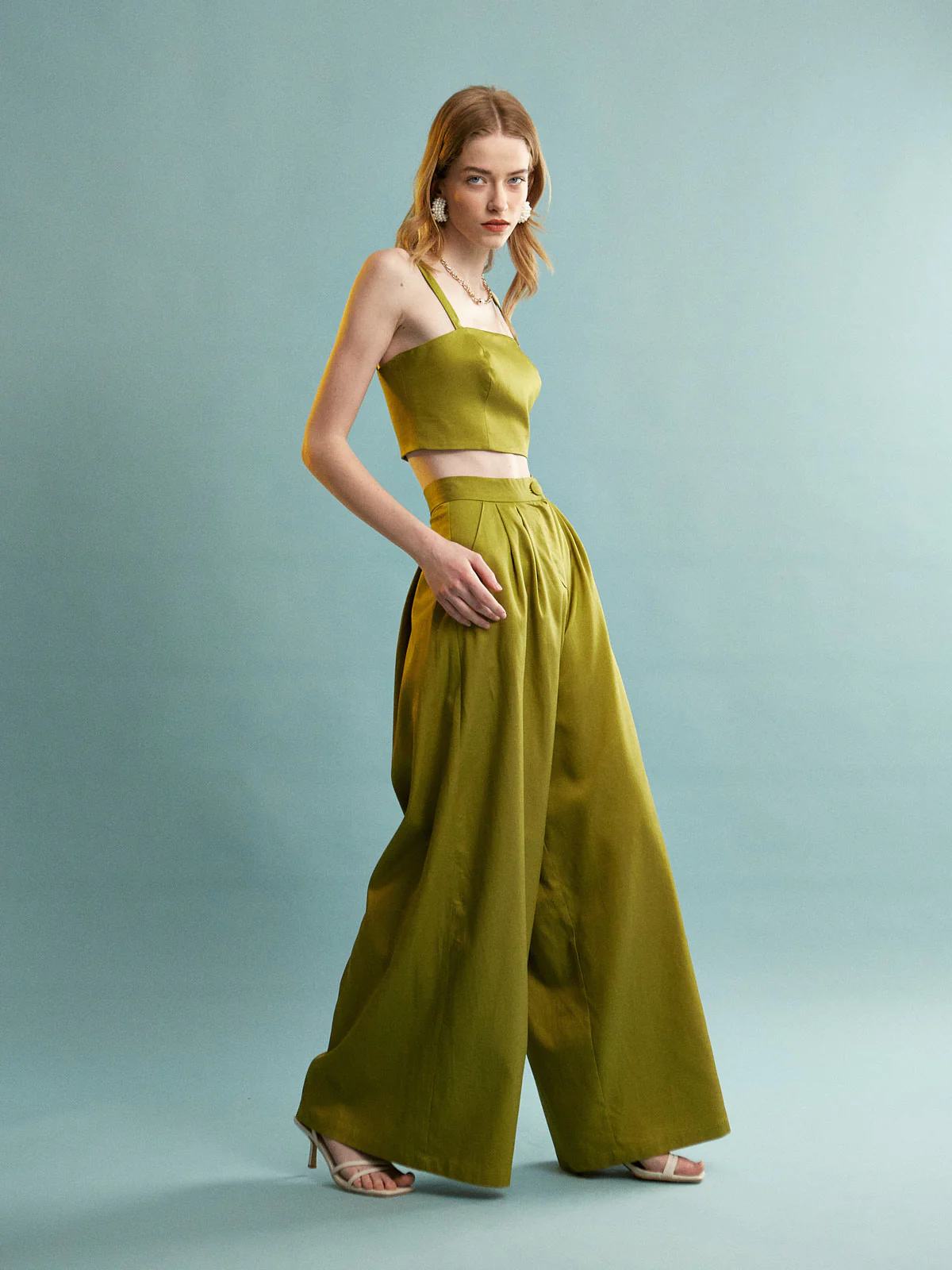 Nadine tencel olive top - Image 4