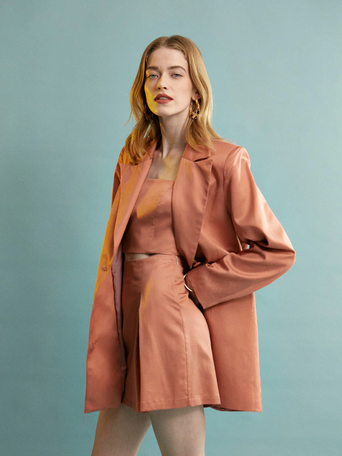 Nadine tencel terracotta skirt - Image 3