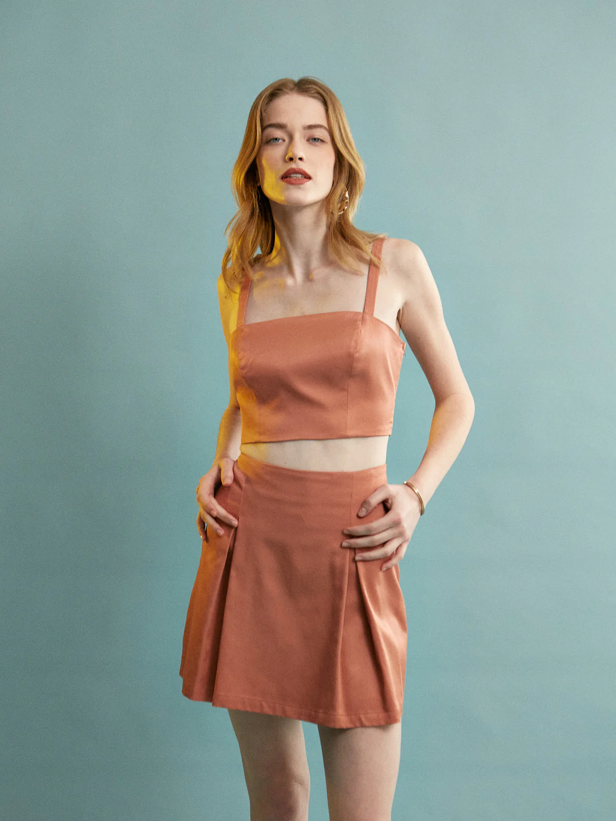 Nadine tencel terracotta top - Image 2