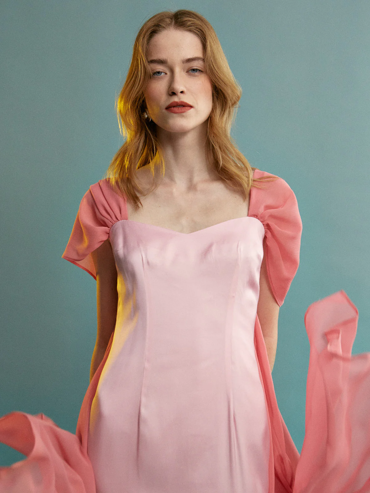 Natalie viscose maxi pink dress - Image 5