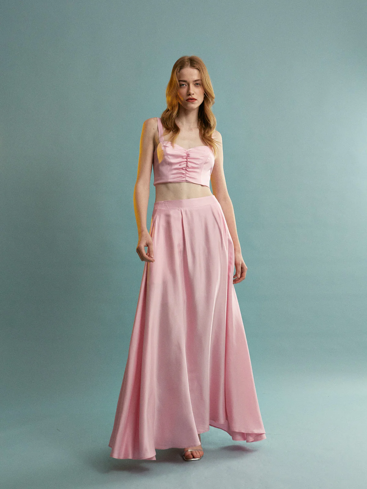 Natalie viscose pink skirt - Image 4