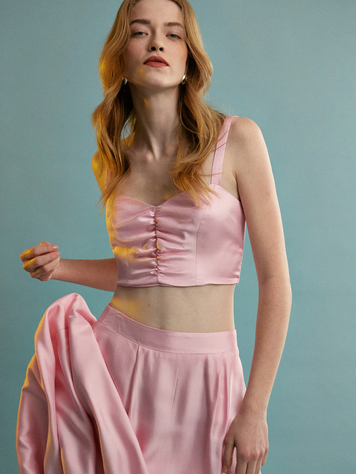 Natalie viscose pink skirt - Image 5