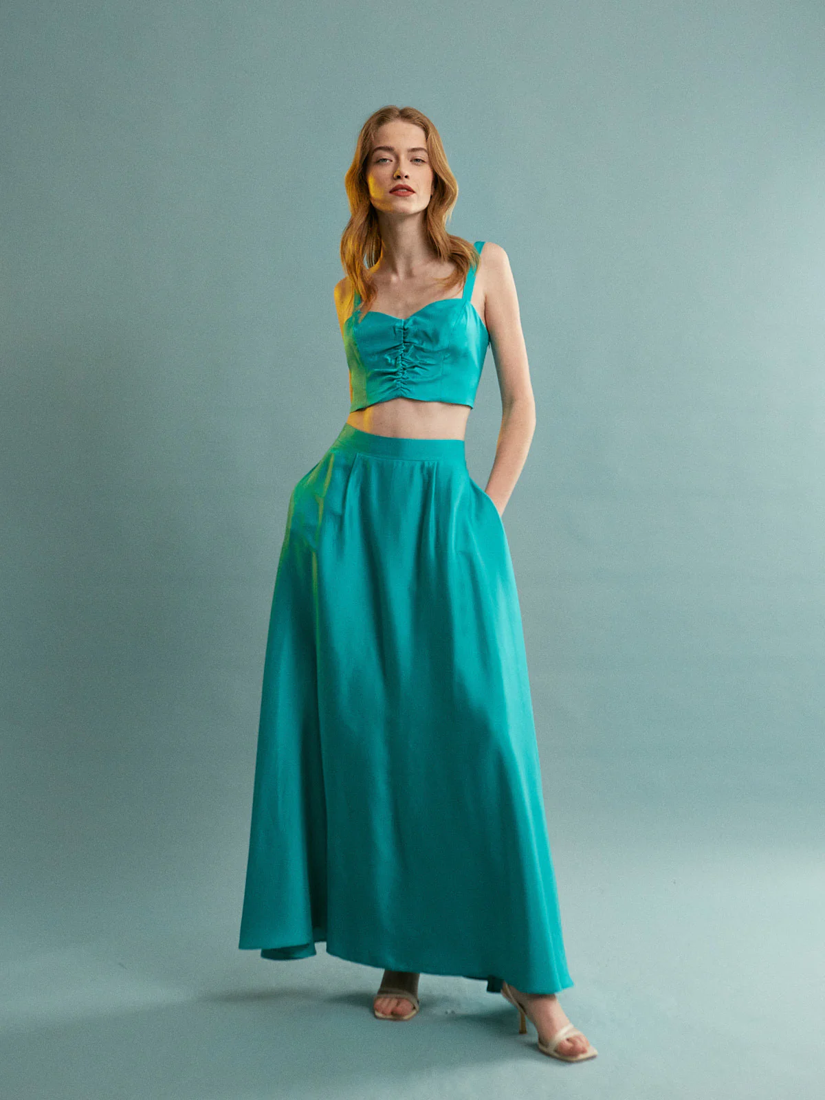 Natalie viscose turquoise top - Image 3