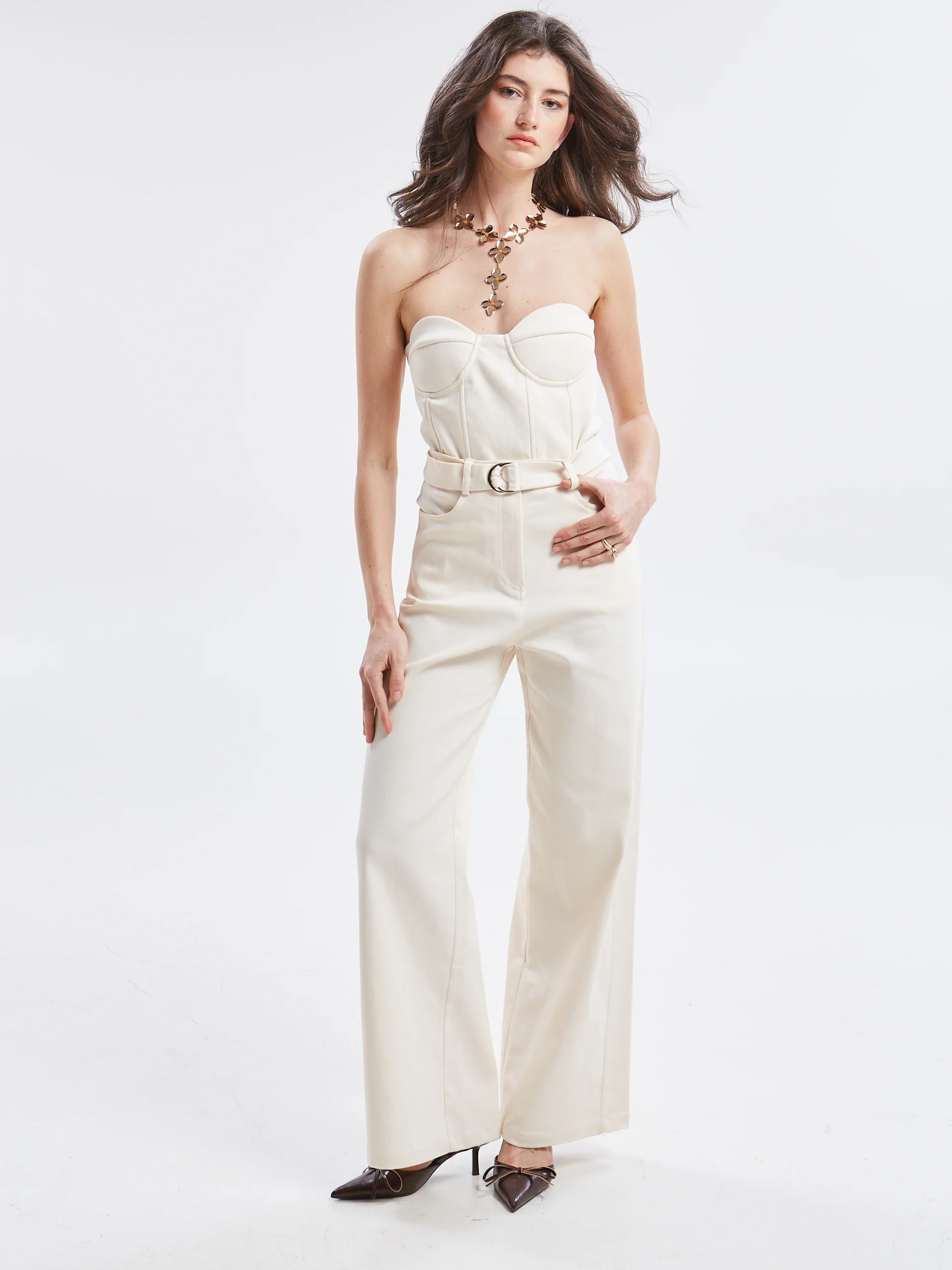 Nayra denim ecru pants - Image 4