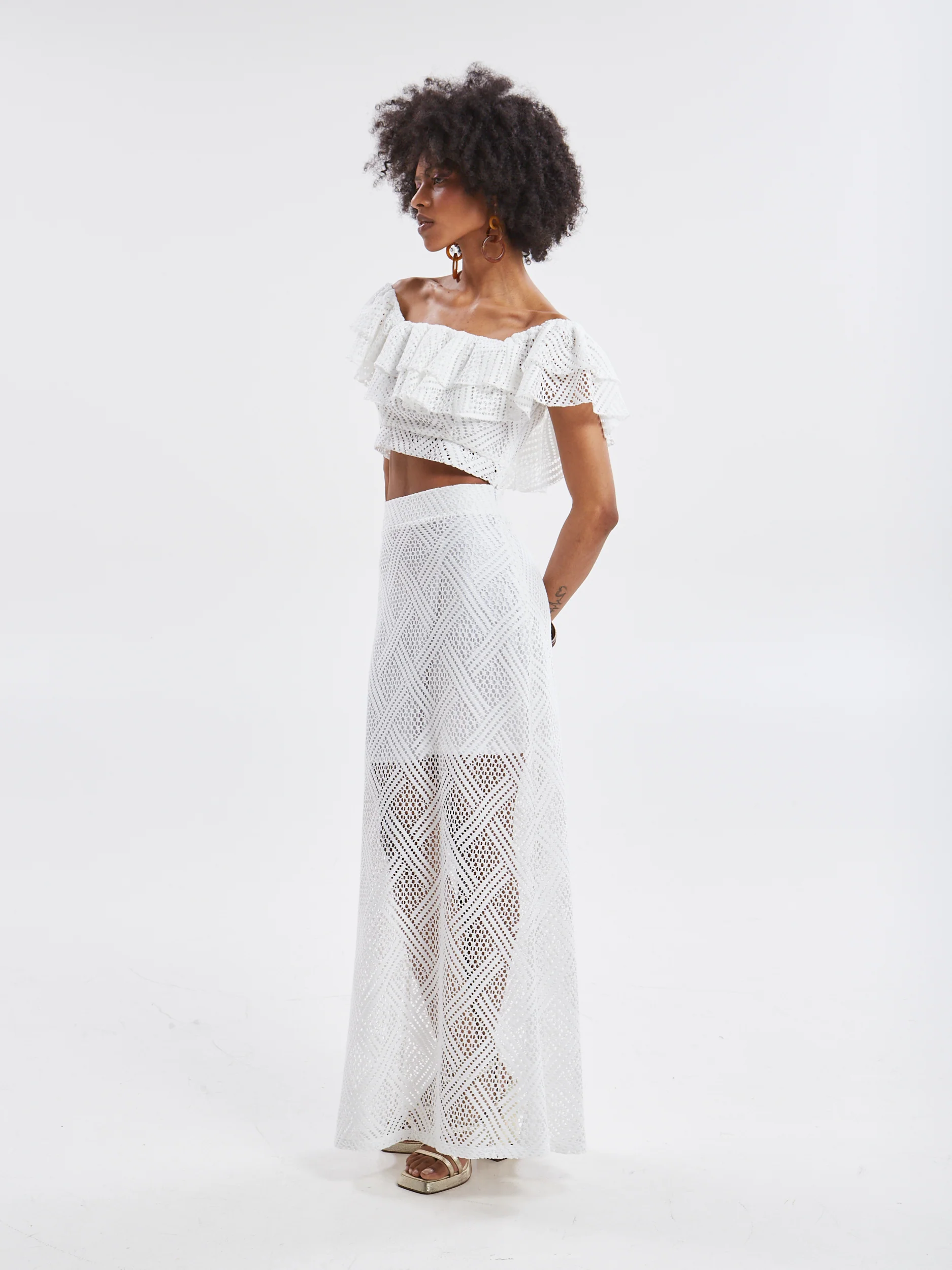 Nora knitted white skirt - Image 2