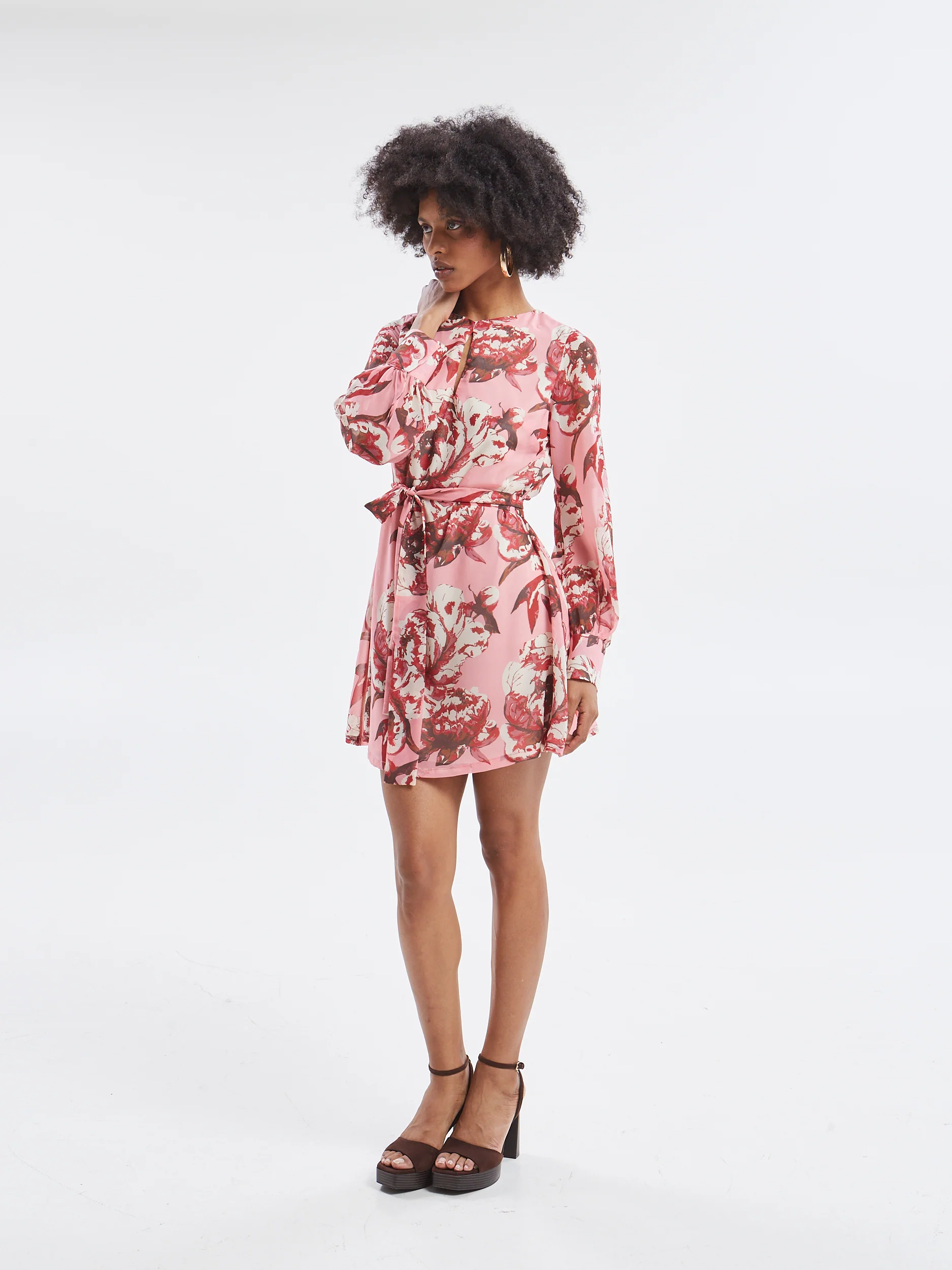 Oriane floral mini dress - Image 3