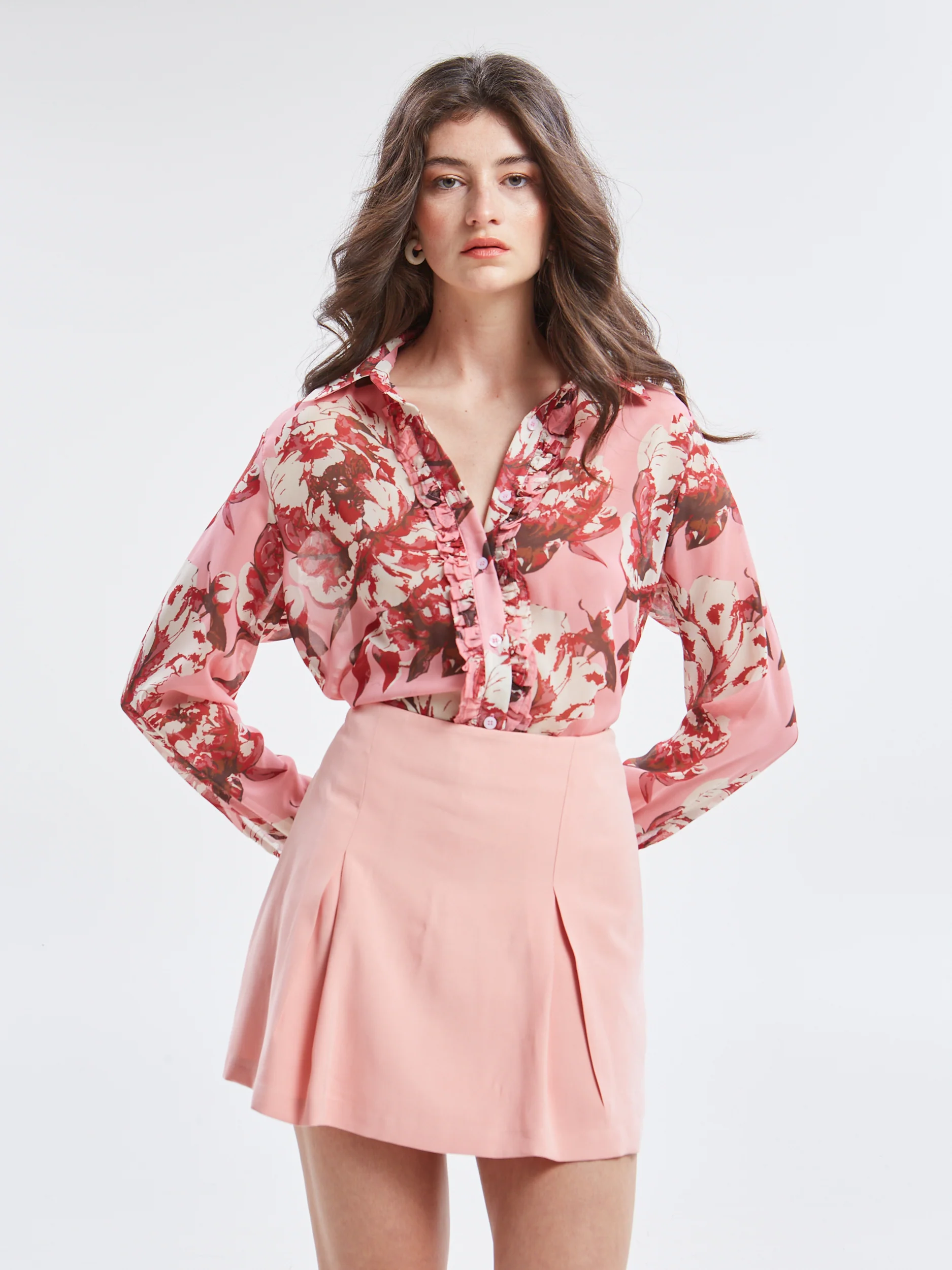 Mireya mini peach skirt - Image 3