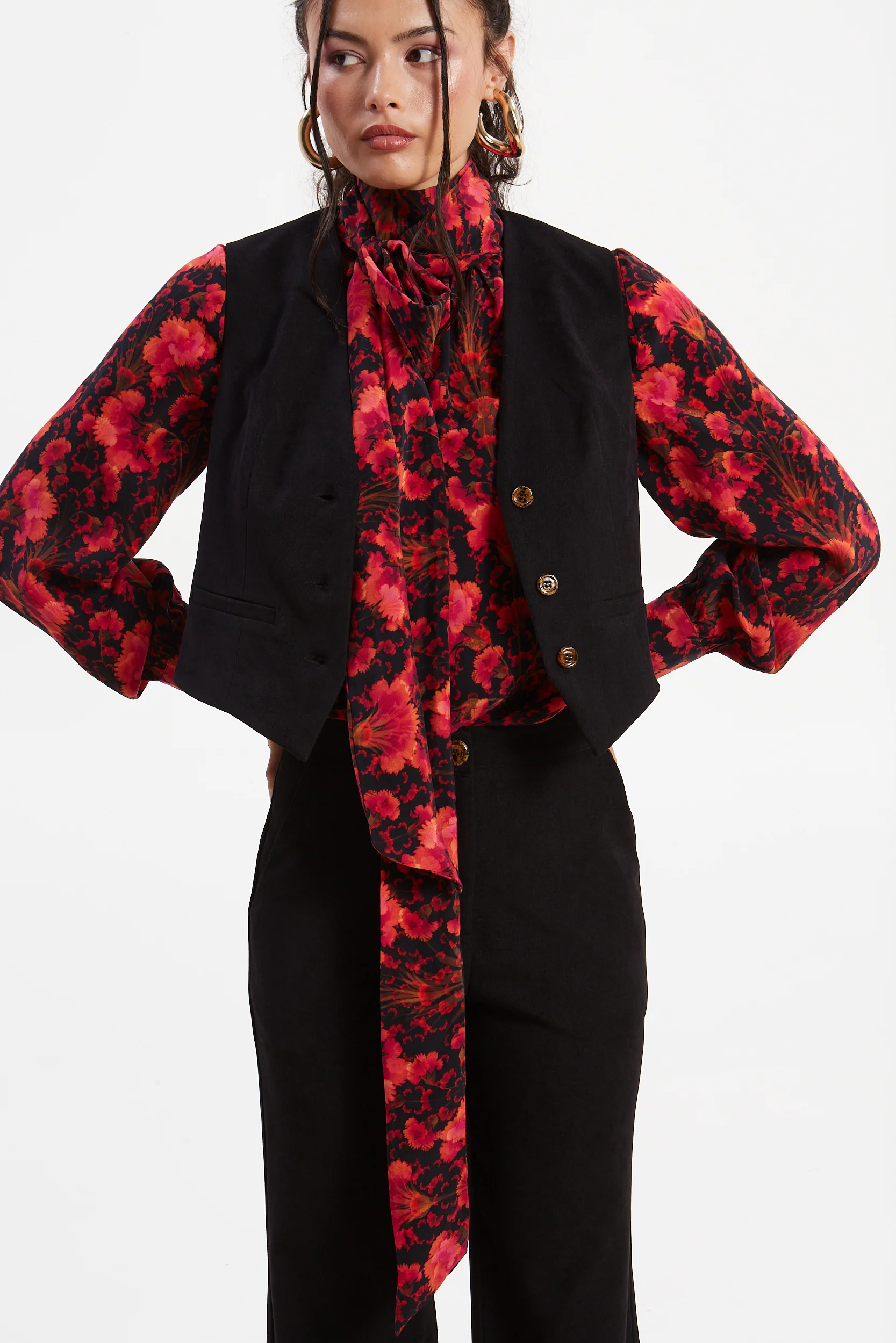 Quinn cupro tie neck top - Image 4