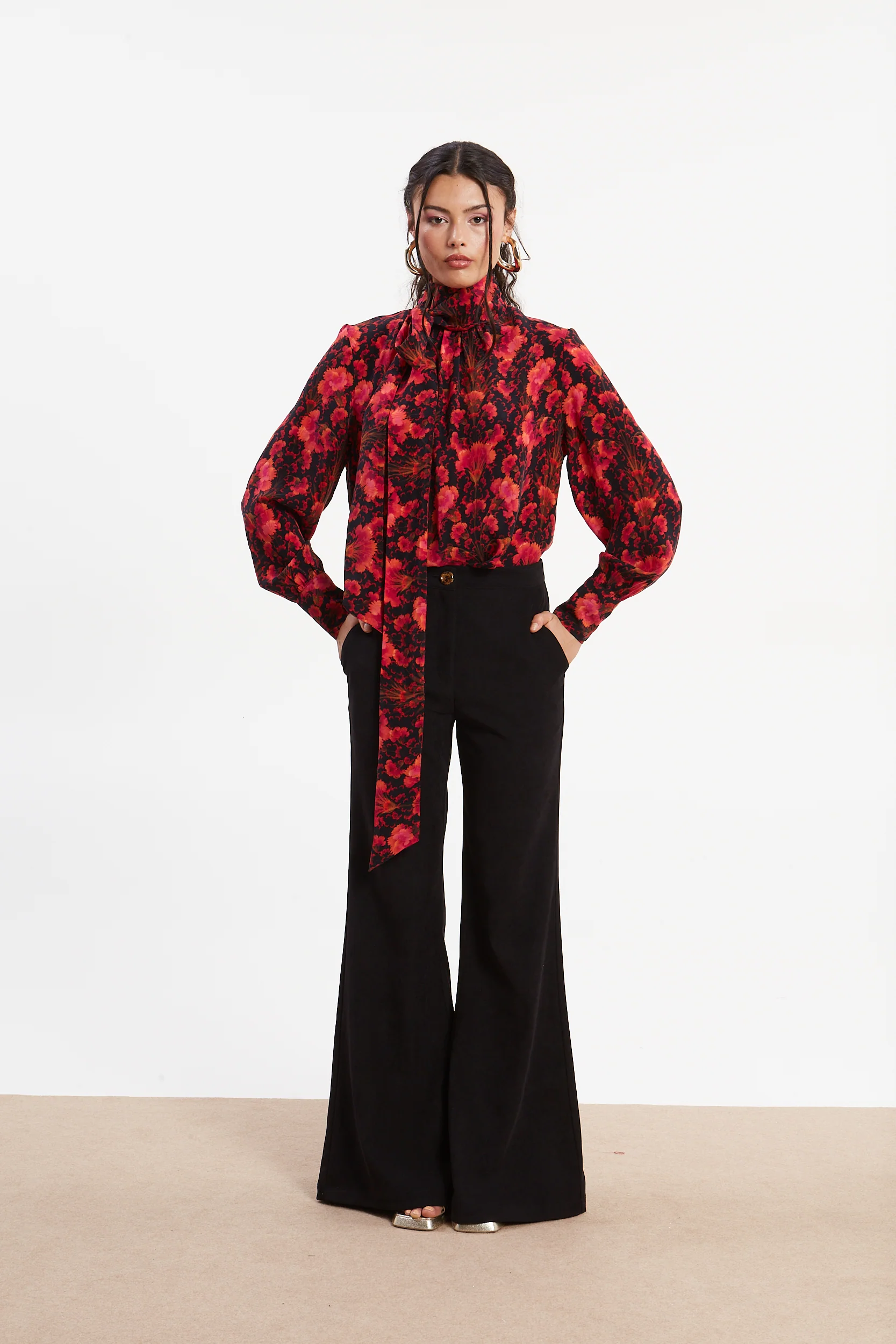 Quinn cupro tie neck top - Image 5