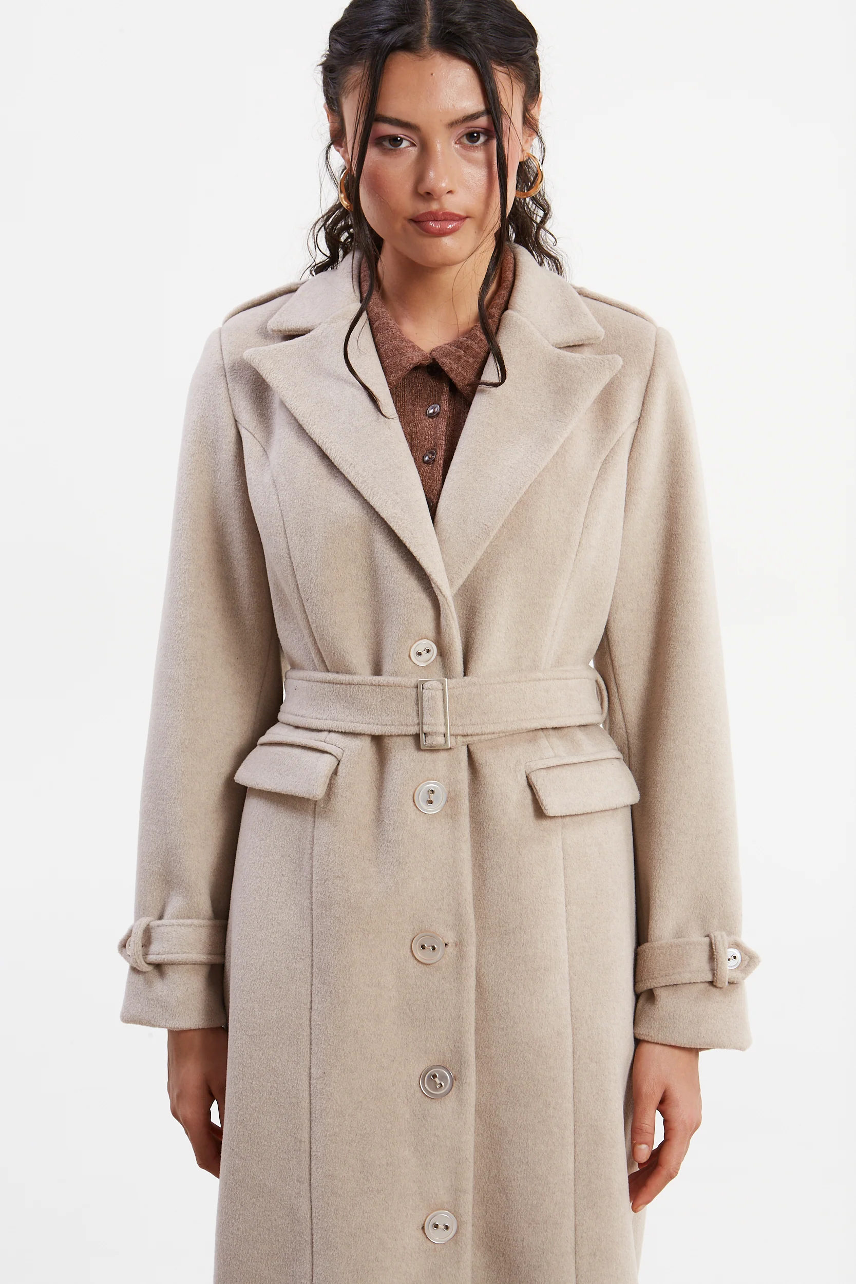 Rosa beige long coat - Image 2