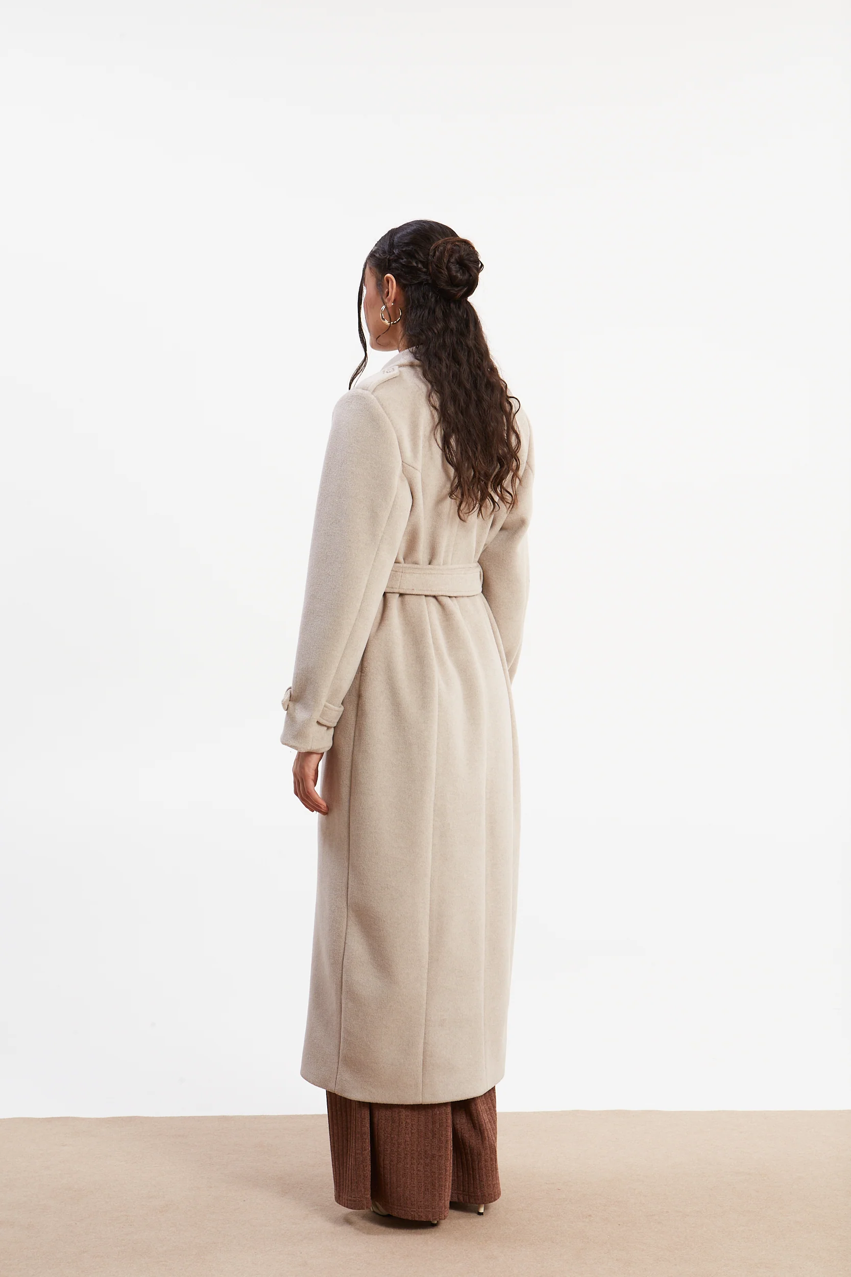 Rosa beige long coat - Image 3