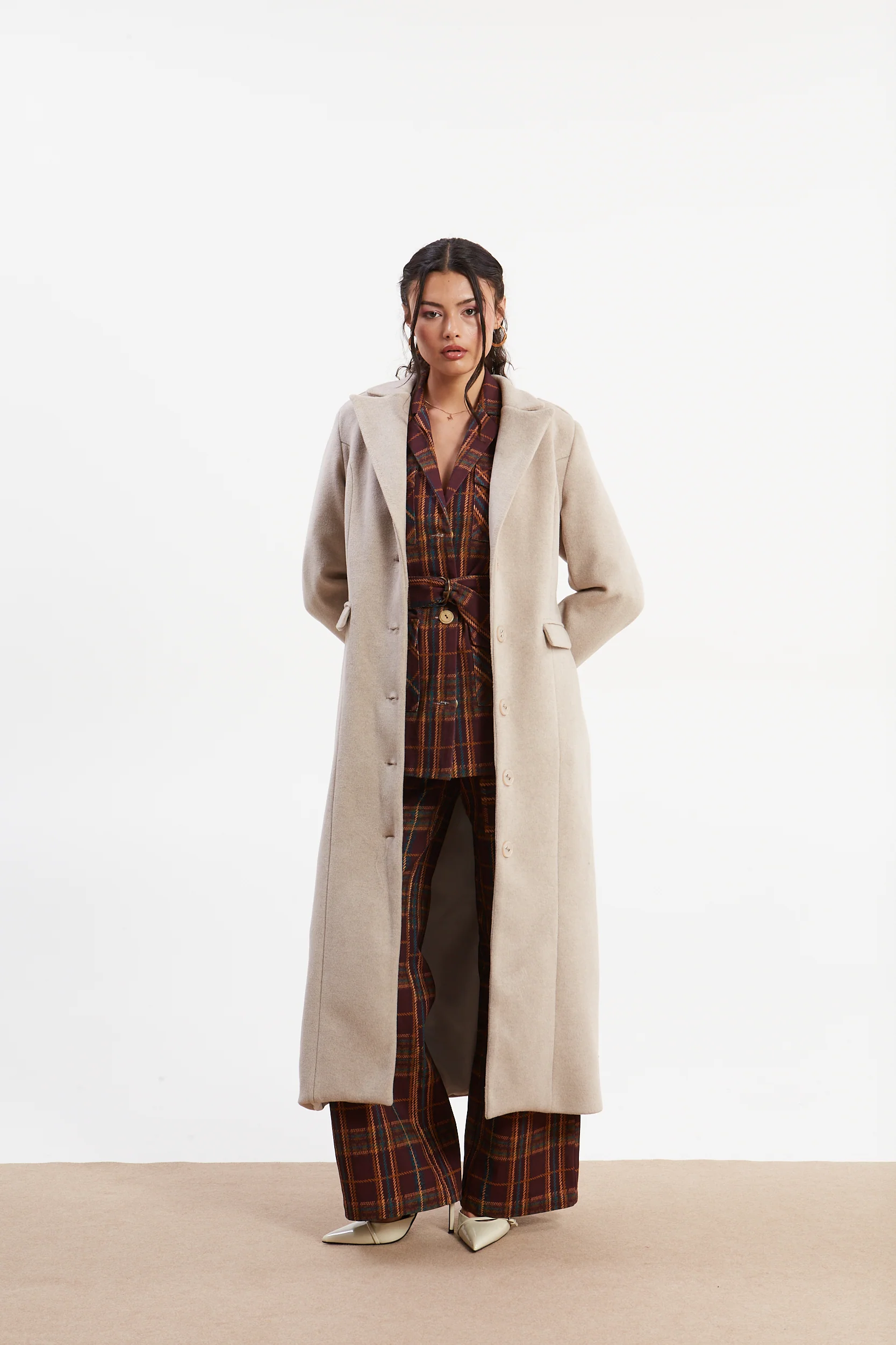 Rosa beige long coat - Image 5