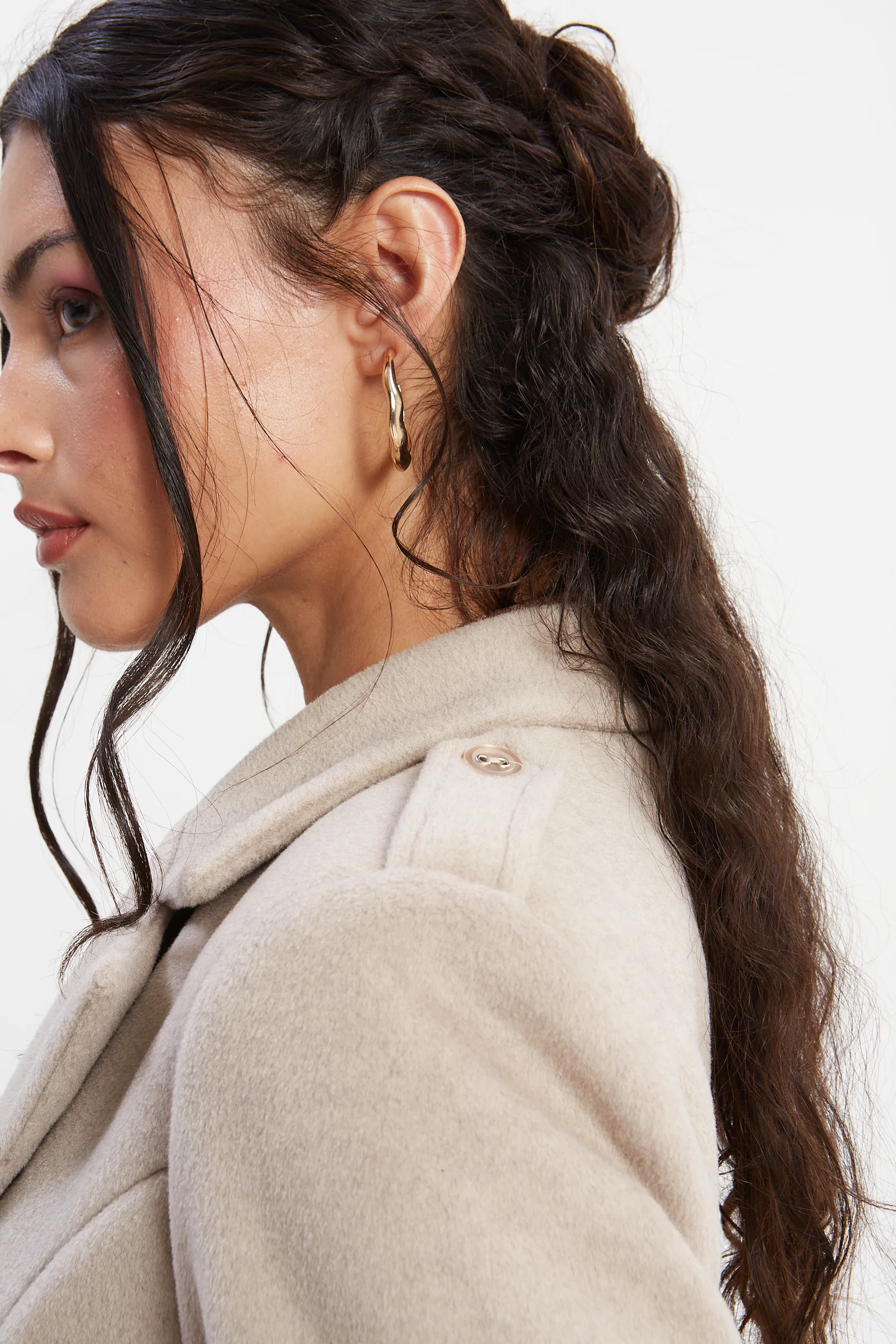 Rosa beige long coat - Image 9