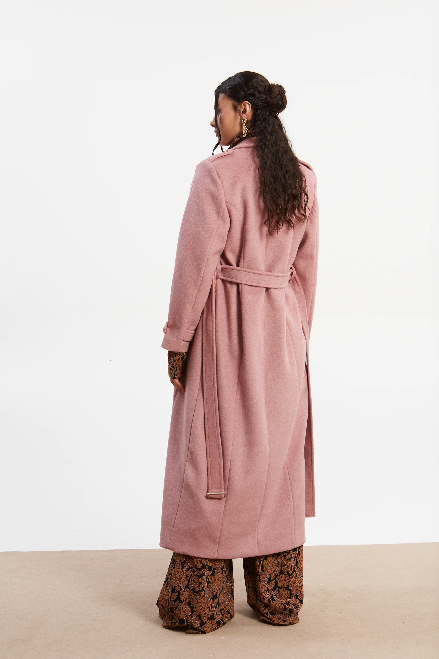 Rosa pink long coat - Image 2