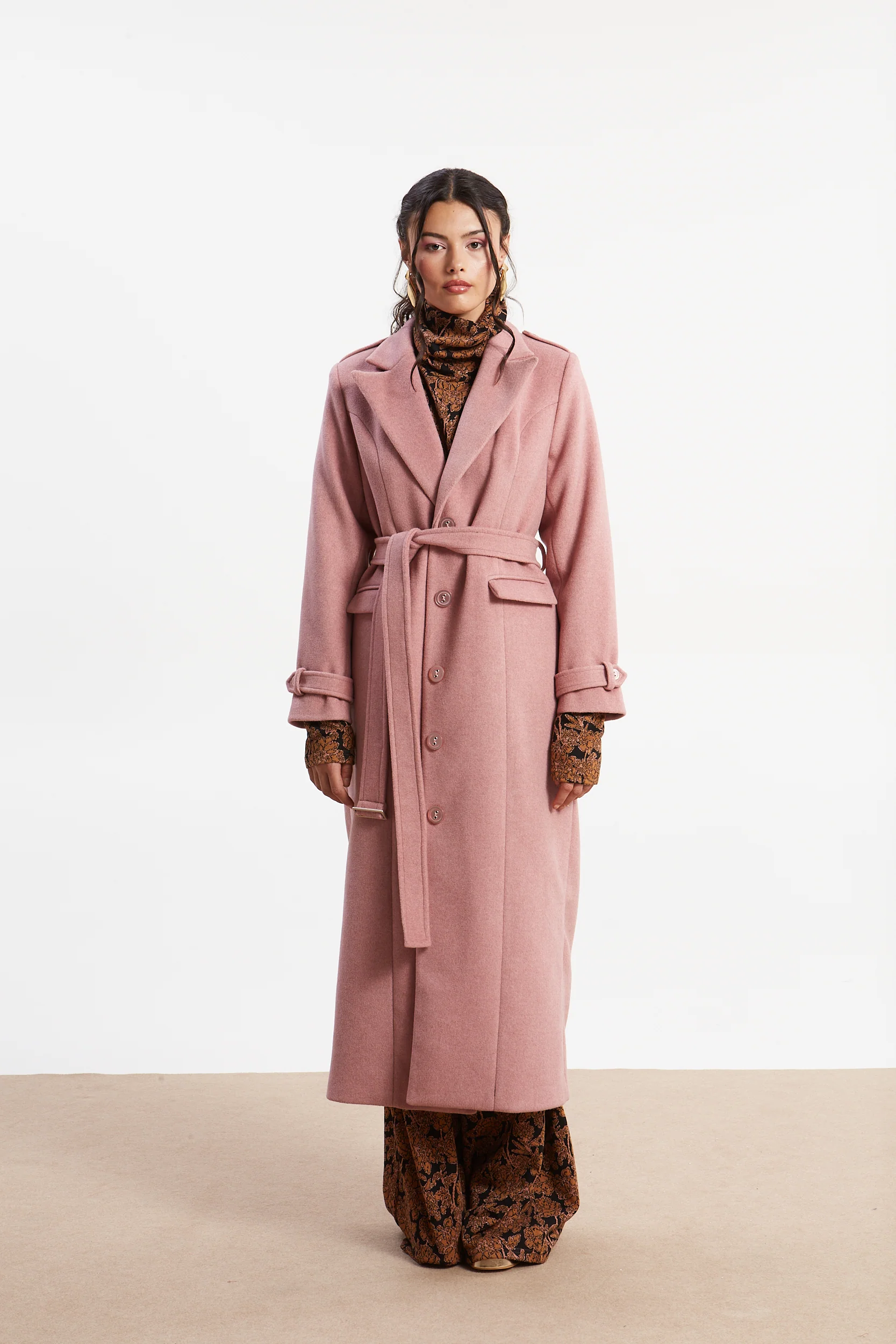 Rosa pink long coat - Image 3