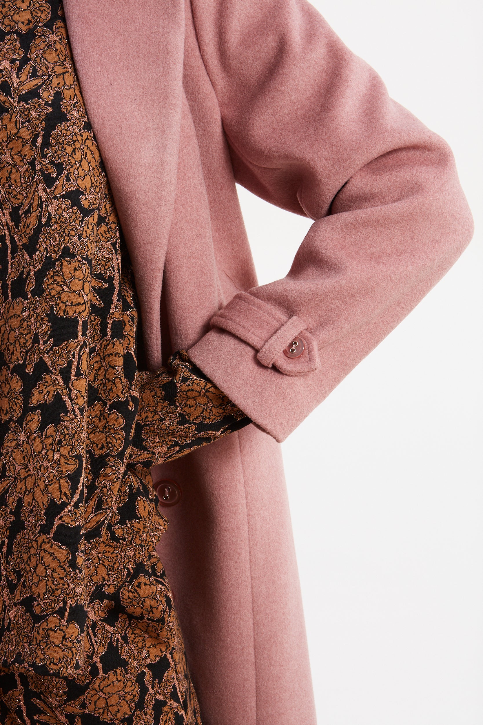 Rosa pink long coat - Image 7