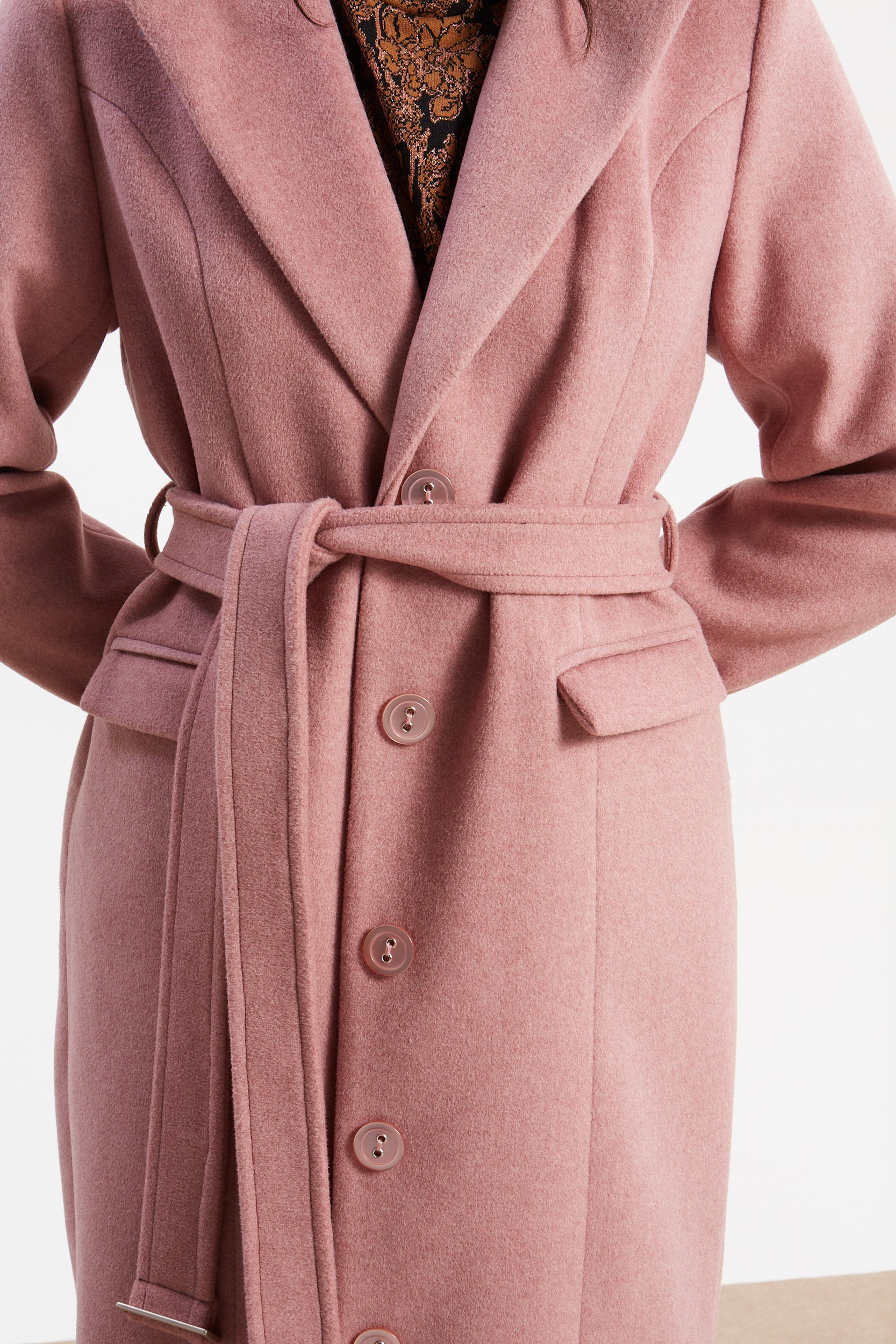 Rosa pink long coat - Image 9