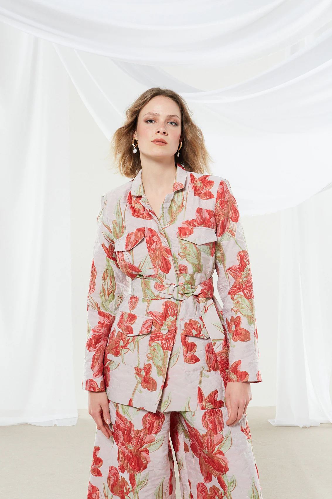 Rose brocade blazer - Image 6