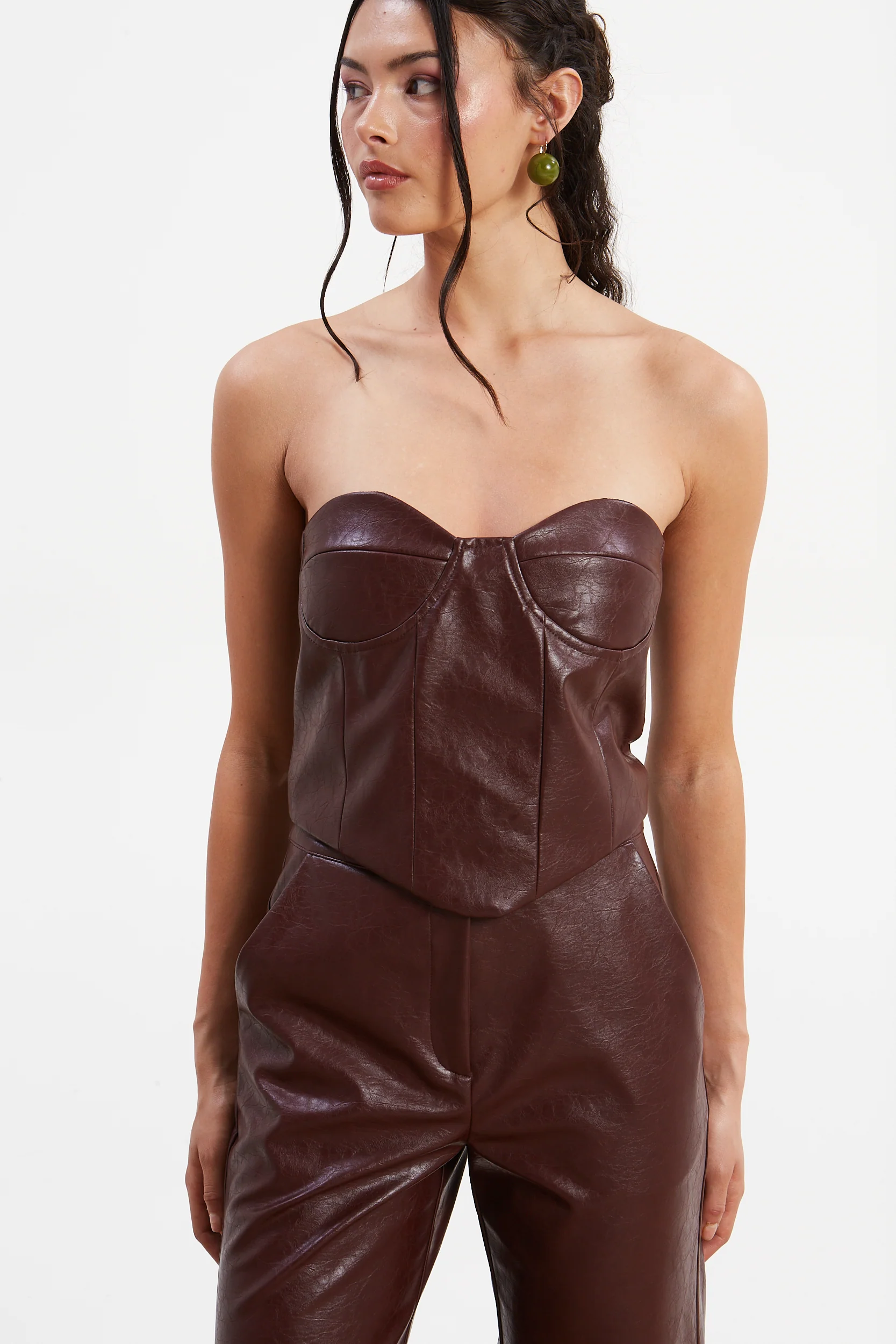 Sarah eco leather corset